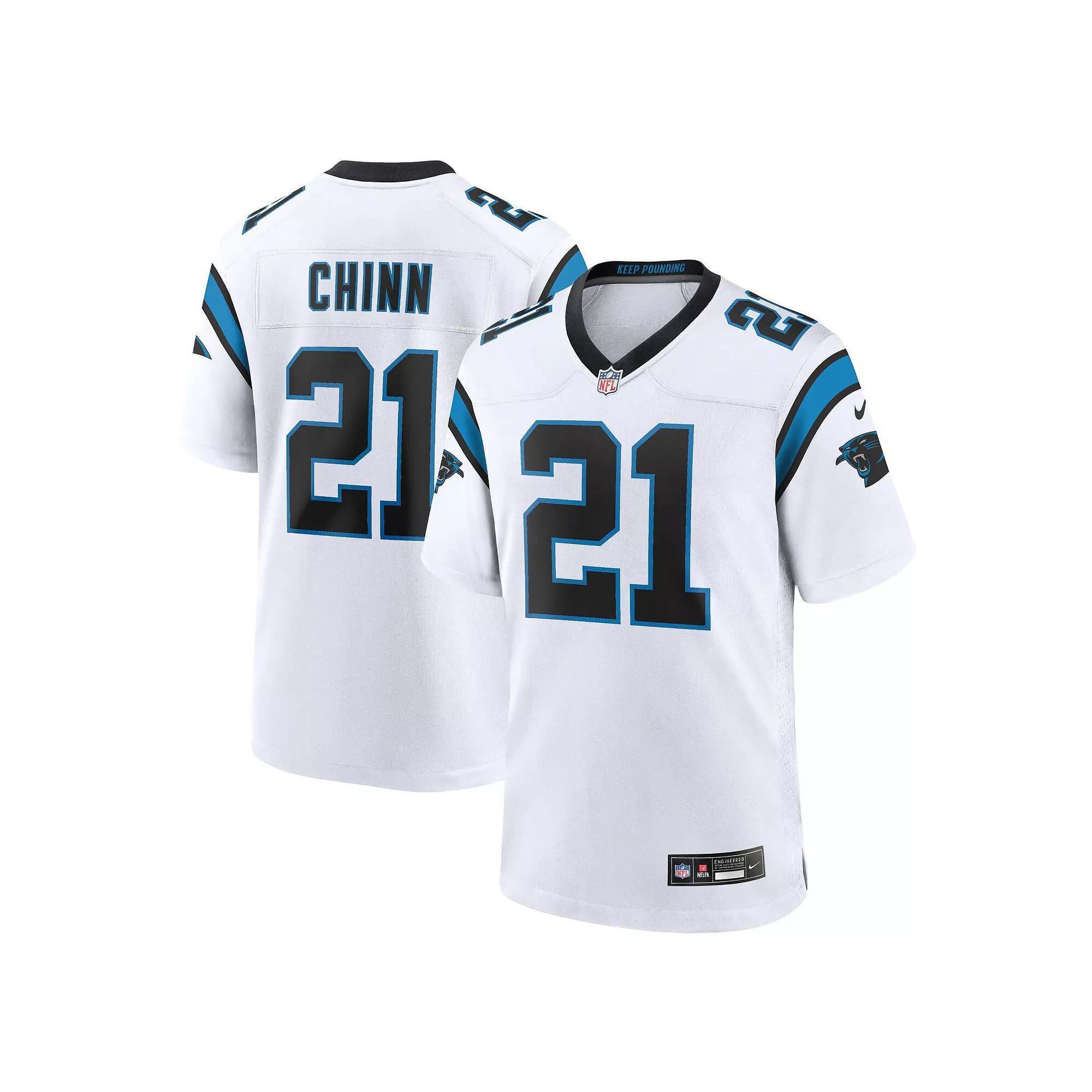 Men's Nike Jeremy Chinn White Carolina Panthers Game Jersey, Size: Large Product Image