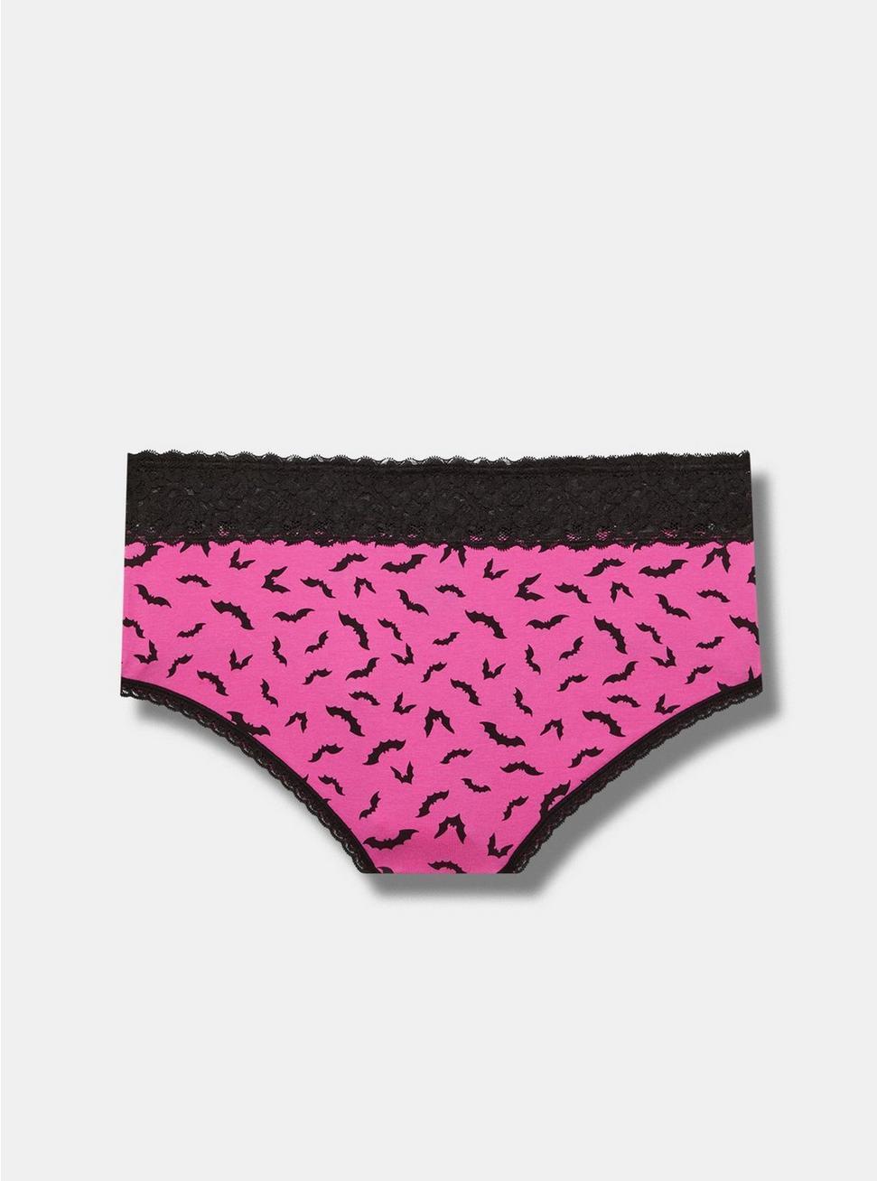 Cotton Mid-Rise Lace Trim Cheeky Panty Product Image