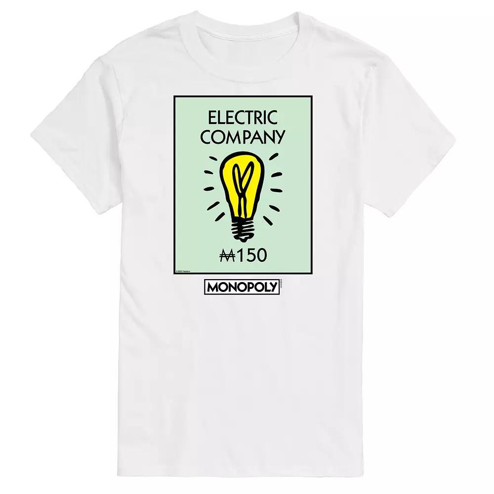 Big & Tall Monopoly Electric Company Graphic Tee, Men's,  Product Image