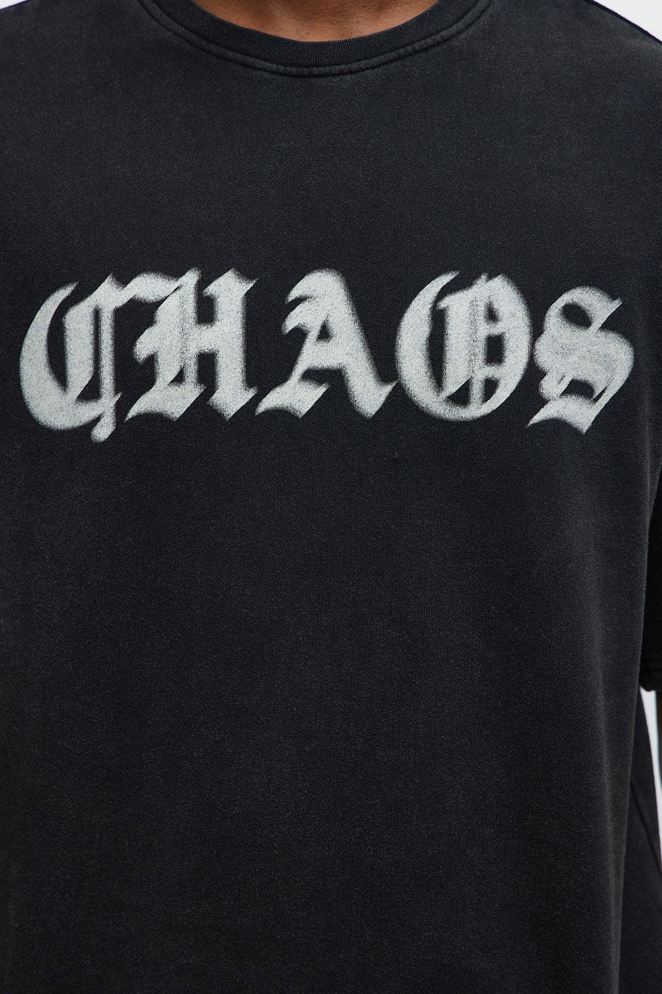 Chaos Oversized Tee - Black Male Product Image
