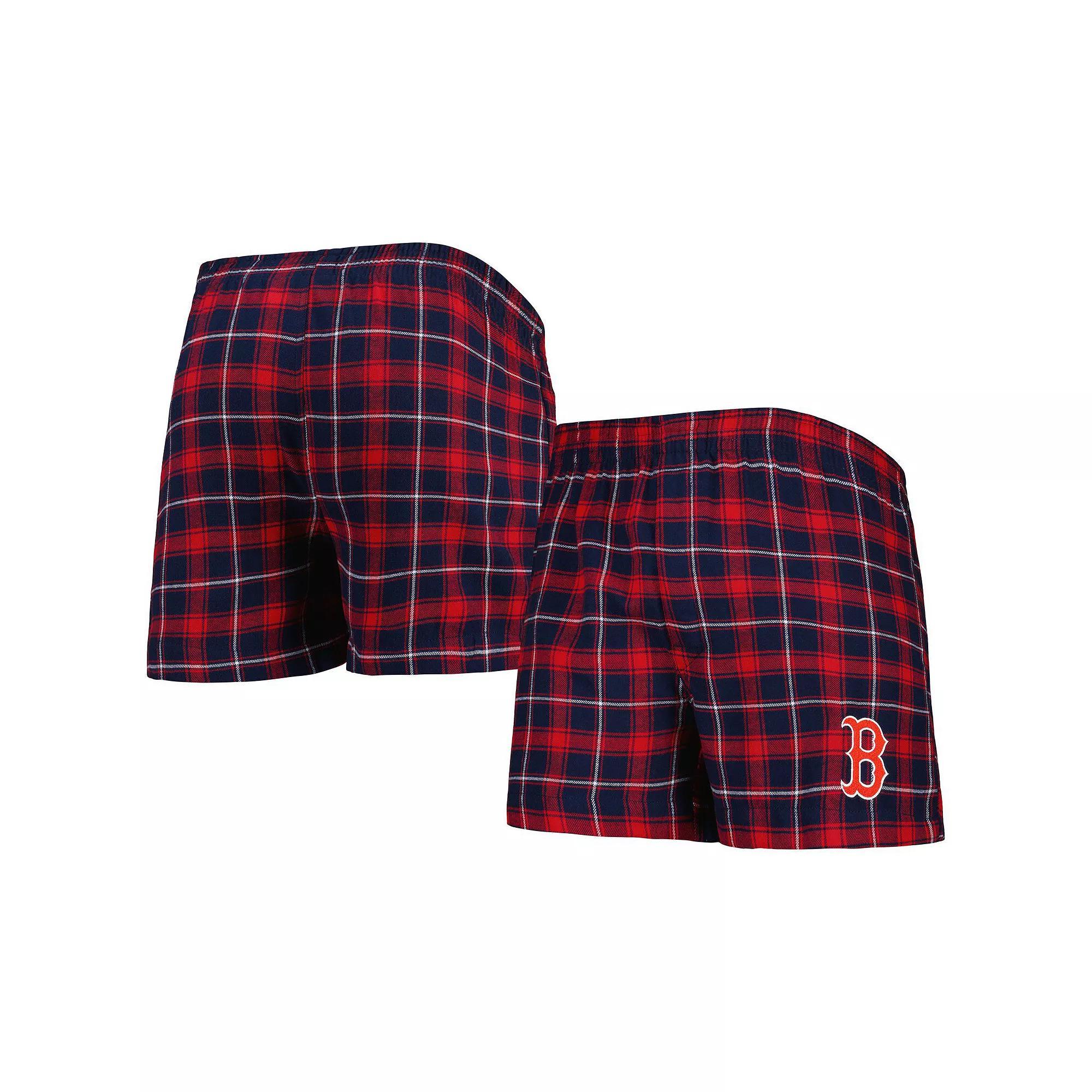 Men's Concepts Sport Navy/Red Boston Red Sox Ledger Flannel Boxers, Size: 4XL, Blue Product Image