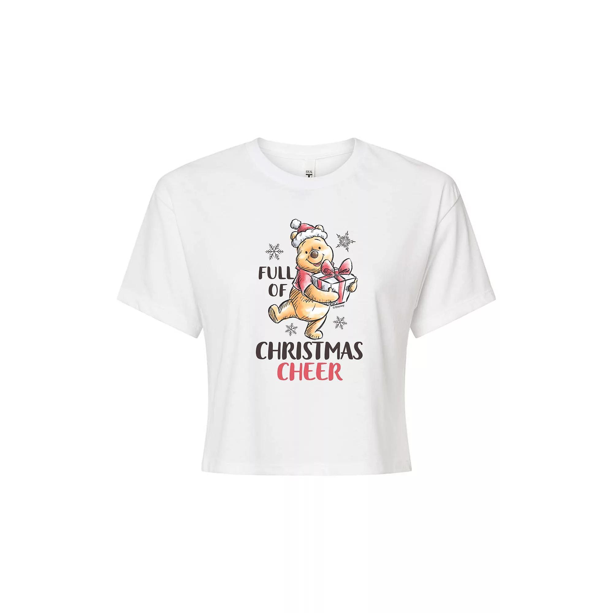 Disney's Winnie The Pooh Women's Full Of Christmas Cheer Tee, Girl's,  Product Image