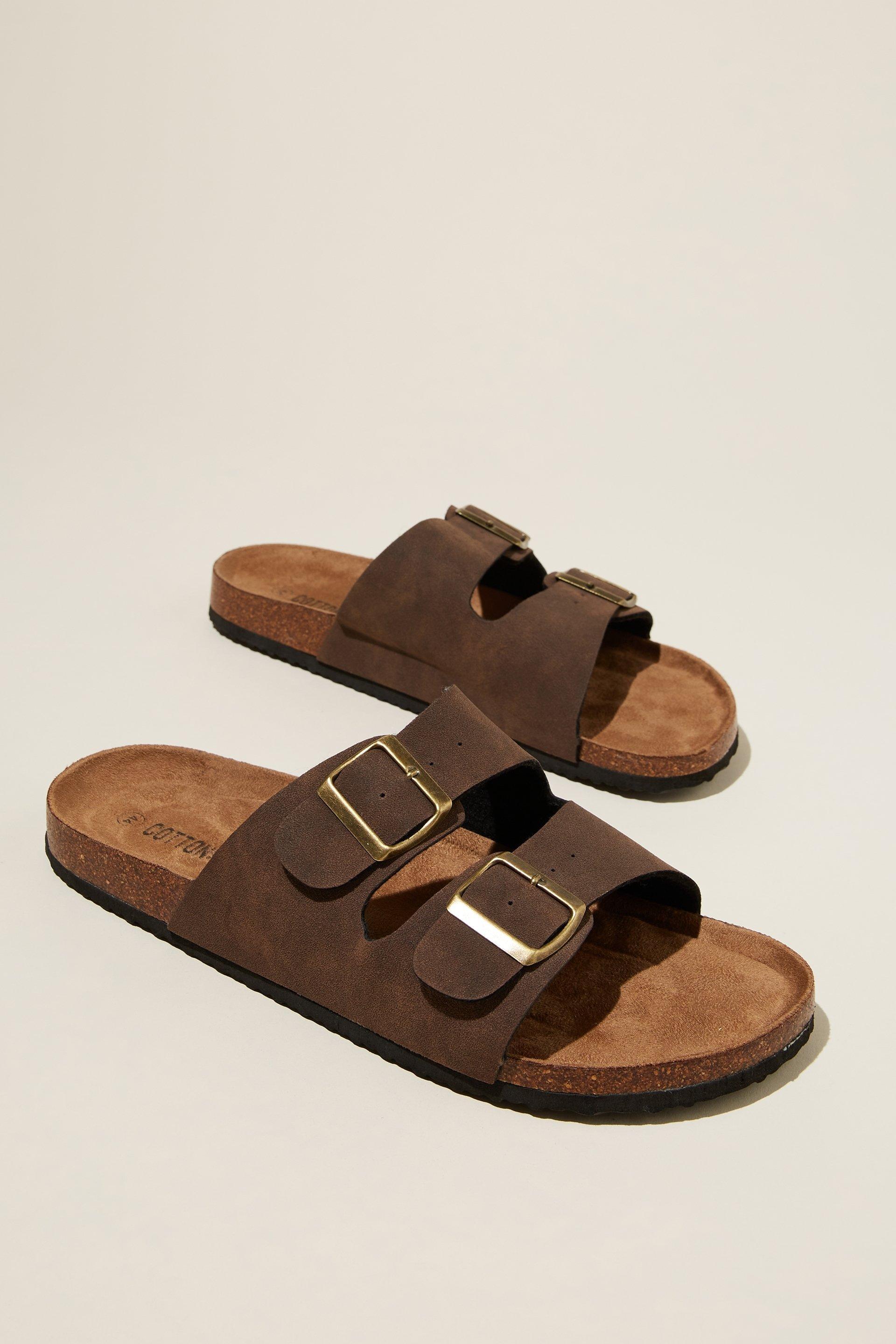 Cotton On Men - Double Buckle Sandal - Black Product Image