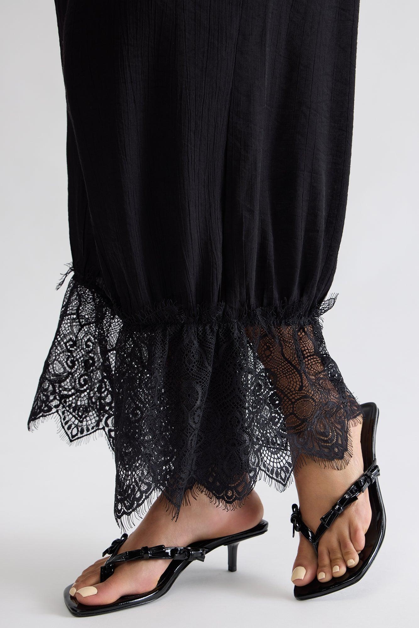 Lev Bow Kitten Heels - Black Product Image