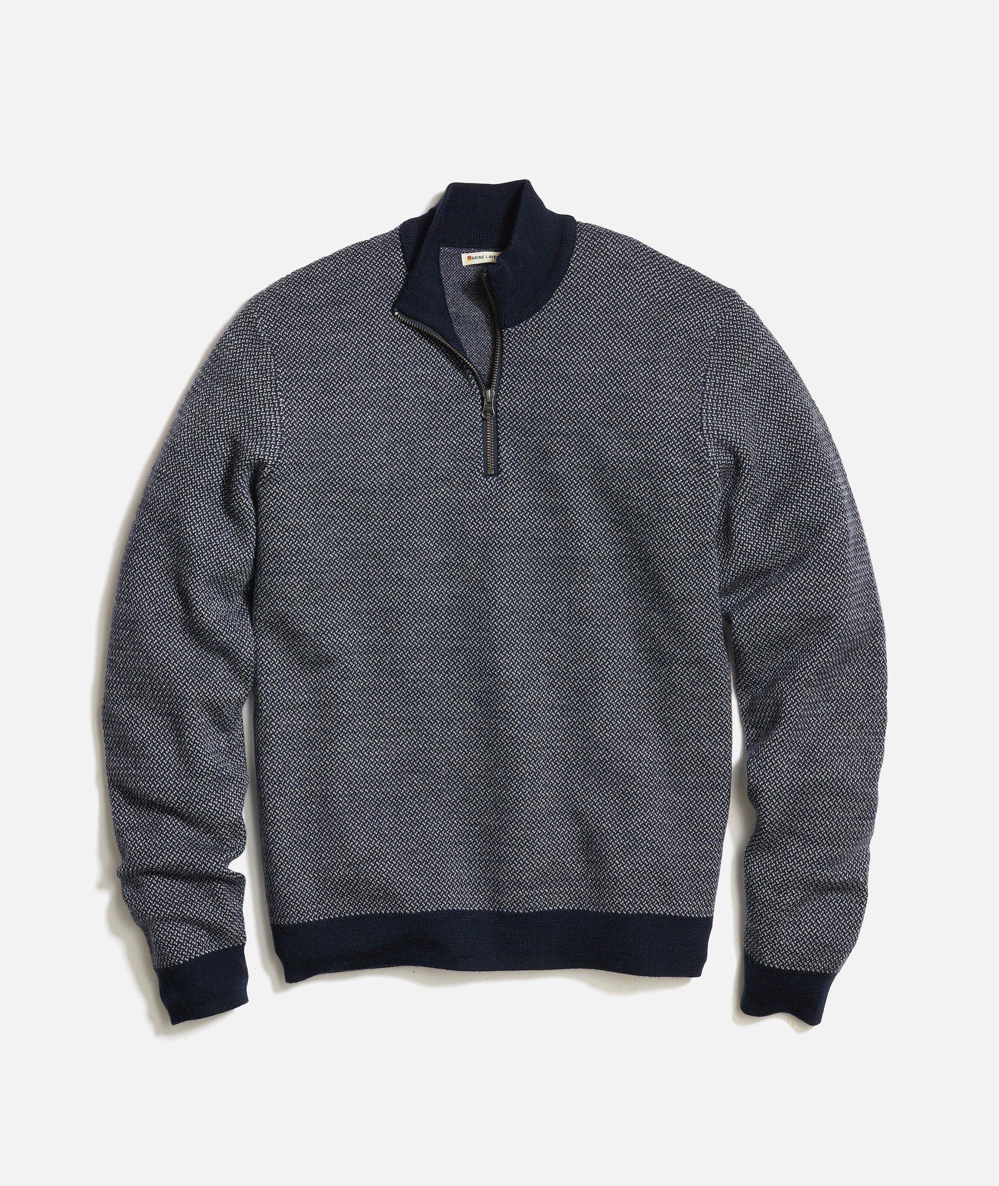 Textured Sweater Quarter Zip Product Image