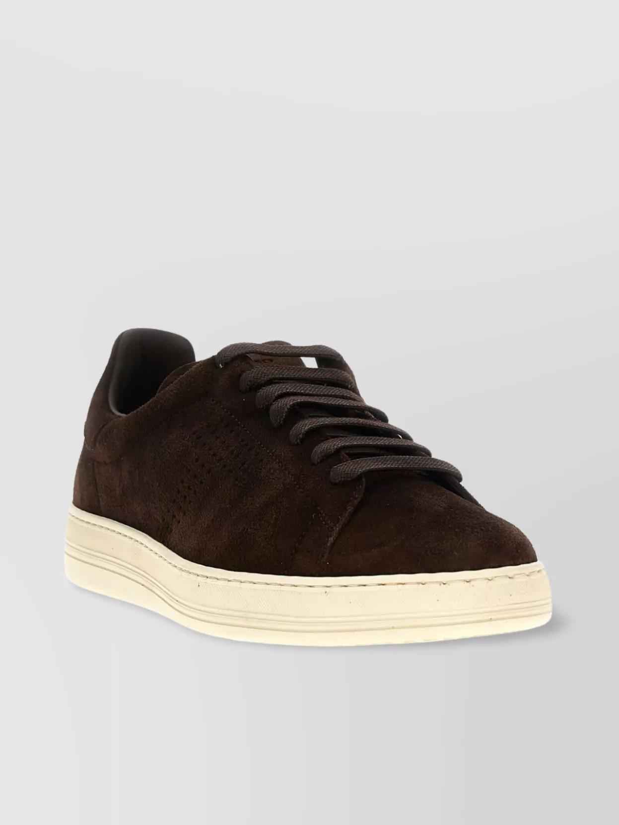 TOM FORD Men Coconut Nubuk Sneakers In Brown Product Image