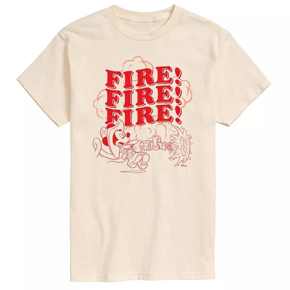 Disney's Mickey Mouse Men's Fire Stacked Mickey Graphic Tee,  Product Image