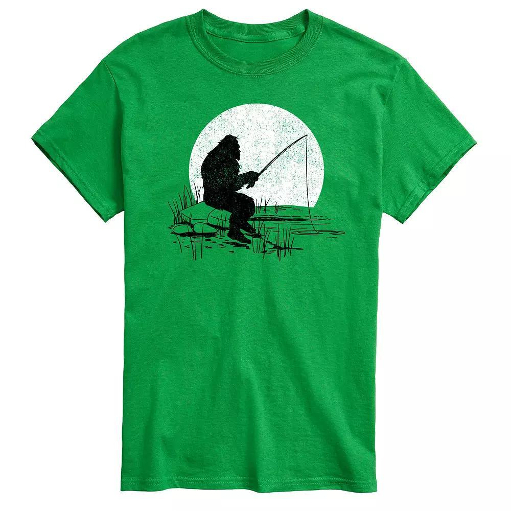 Men's Sasquatch Fishing Graphic Tee,  Product Image