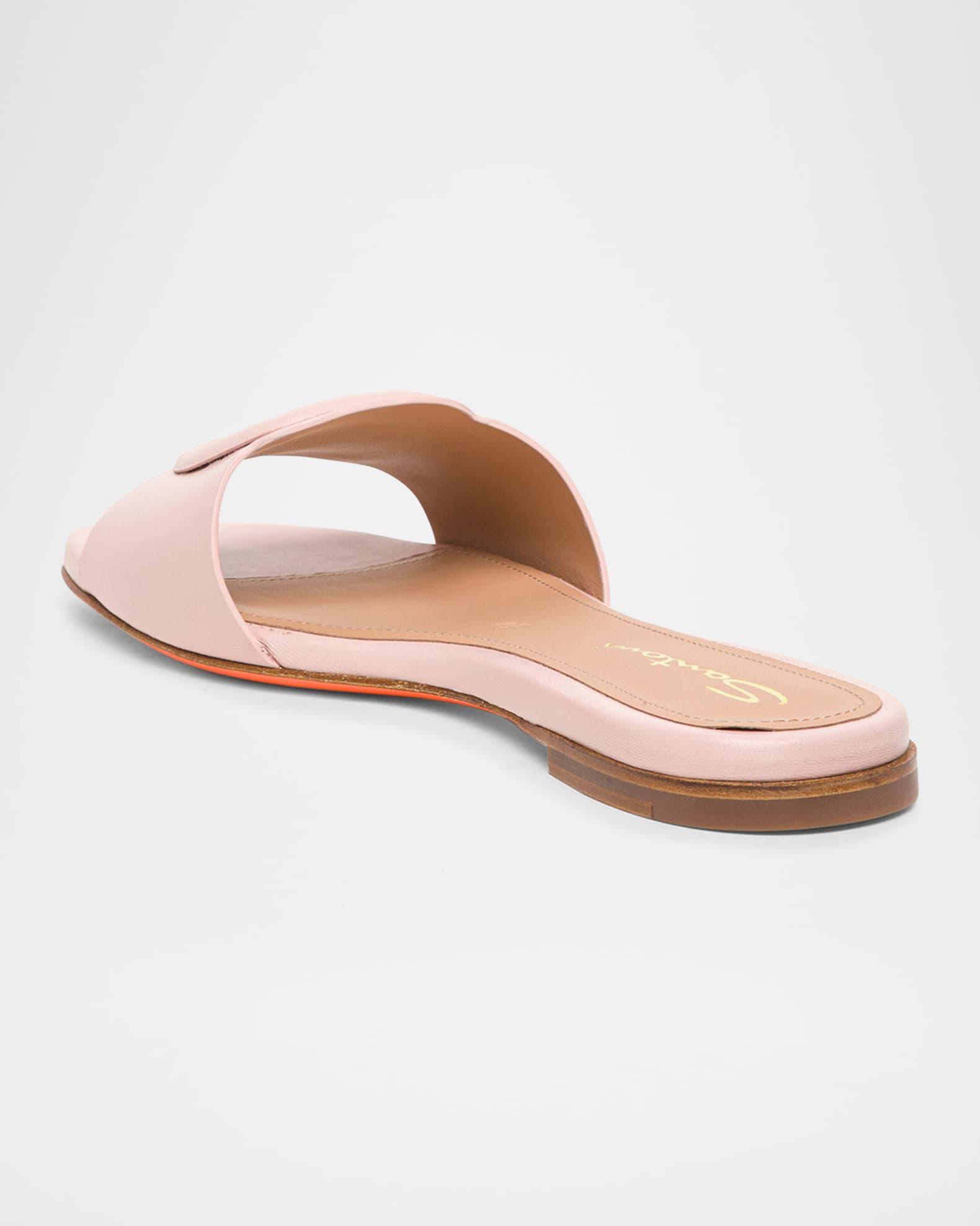Marta Leather Buckle Flat Sandals Product Image