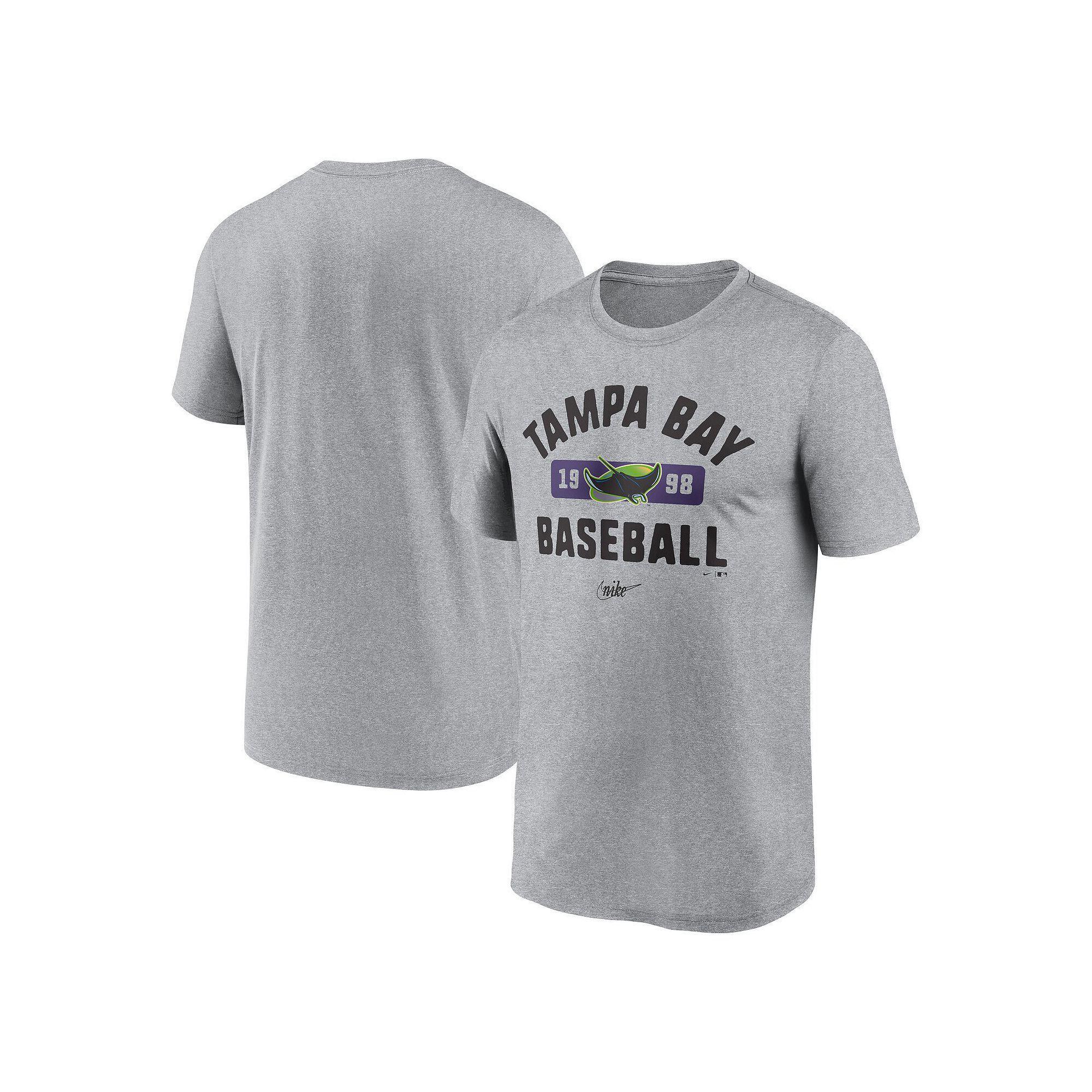 Men's Nike Heather Gray Tampa Bay Rays Legend T-Shirt, Size: Small, Grey Product Image