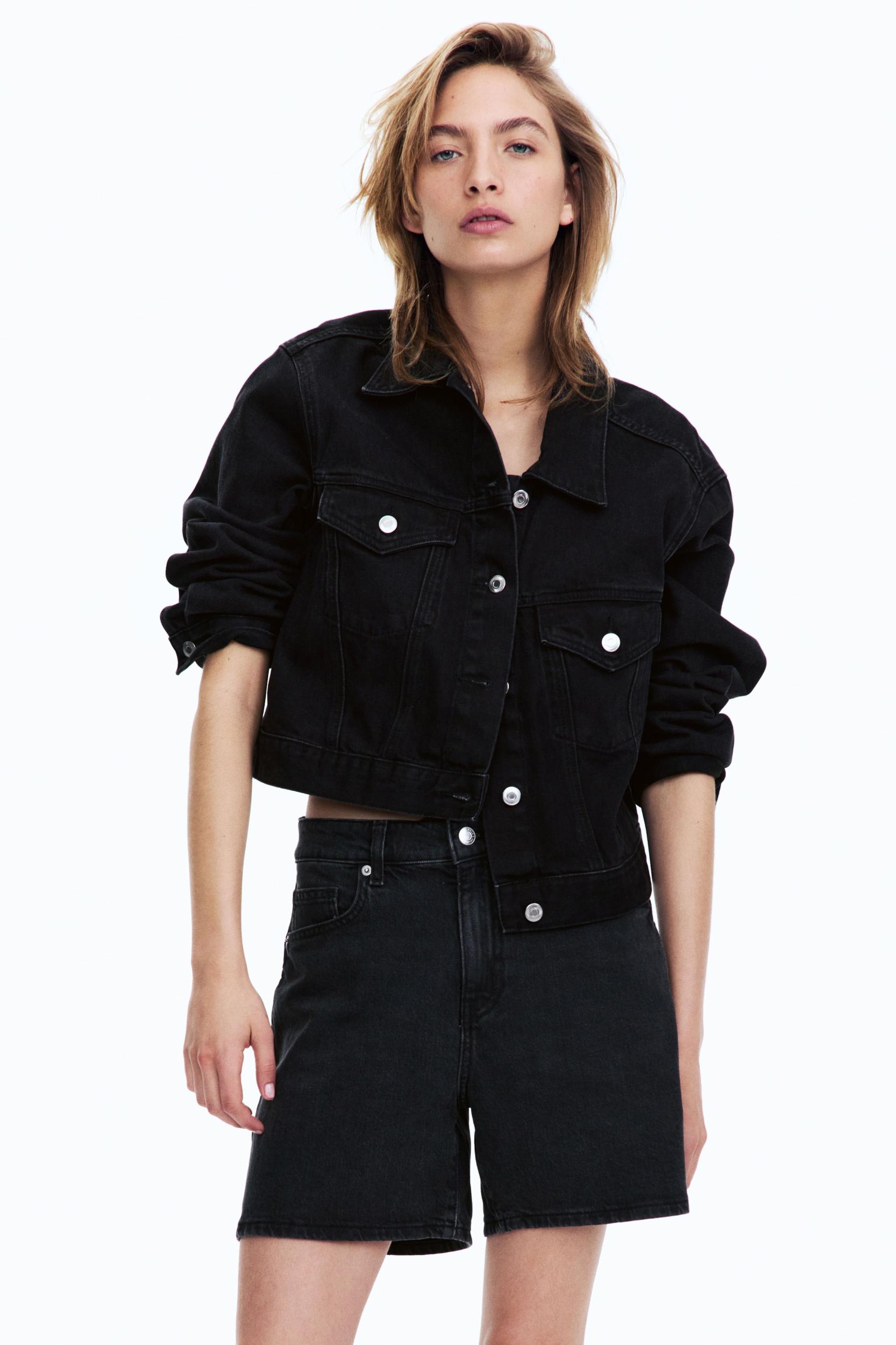 High Waist Denim Shorts Product Image