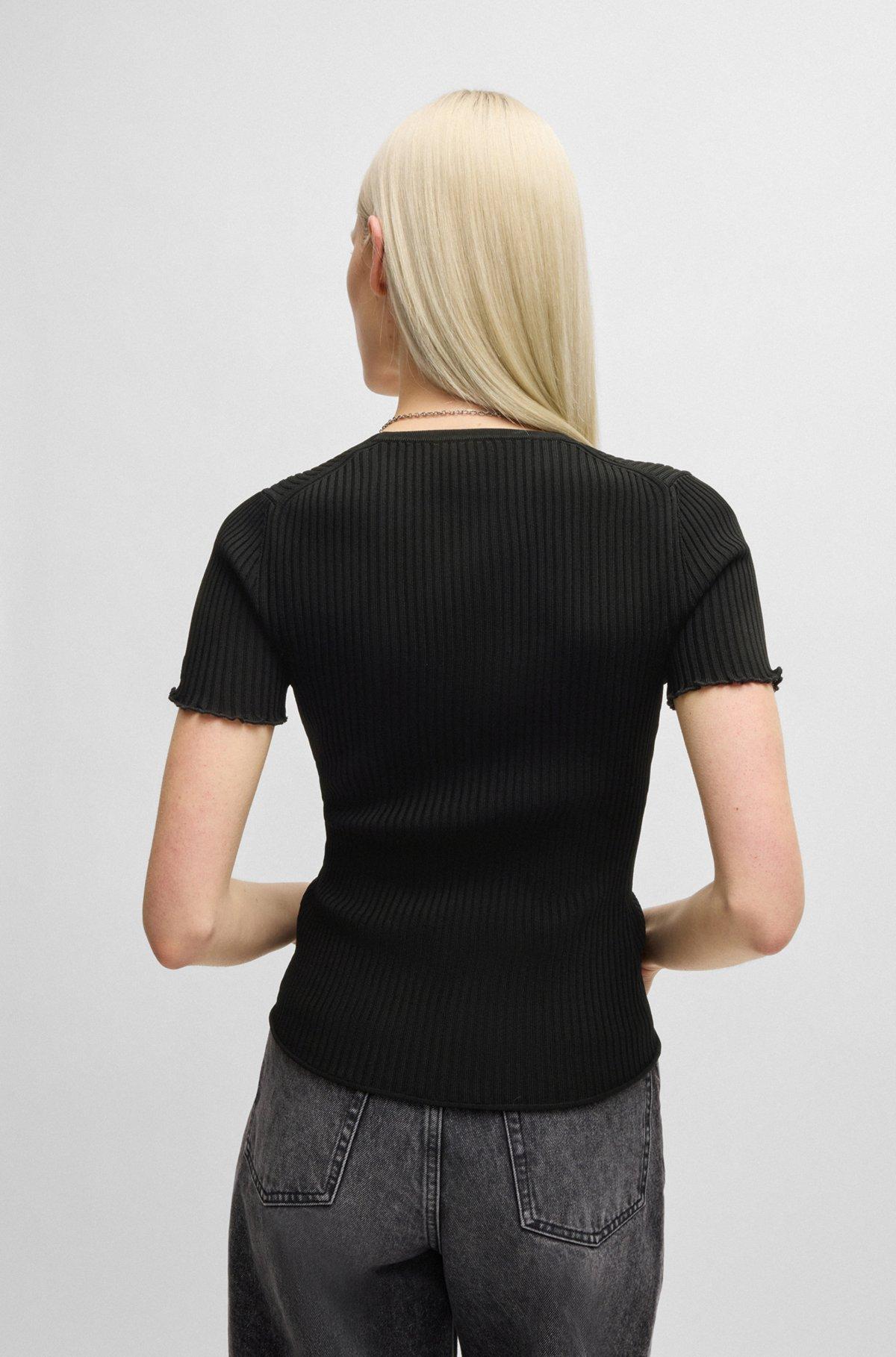 V-neck top with gathered front Product Image