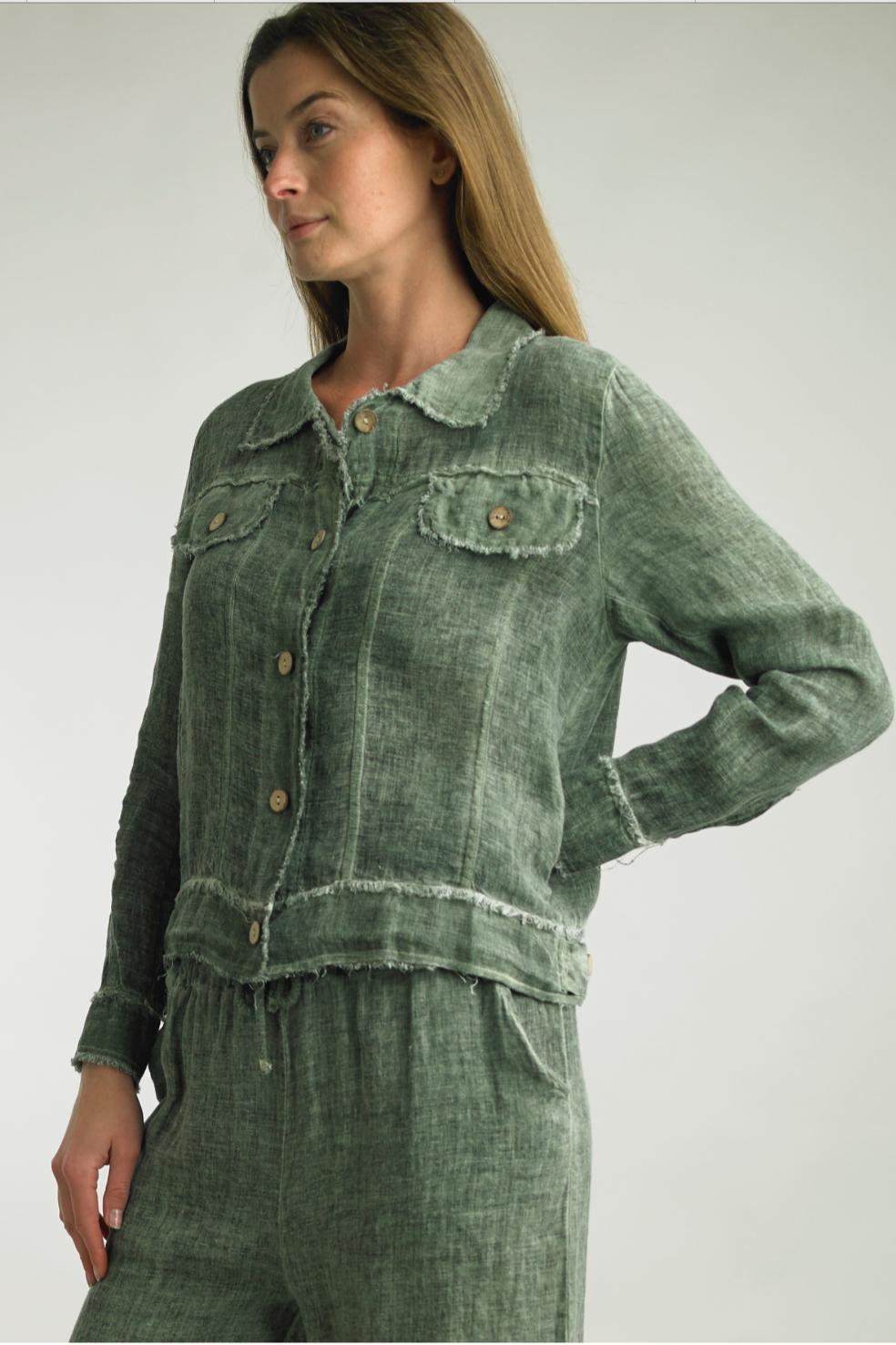 Linen Jean Jacket Product Image