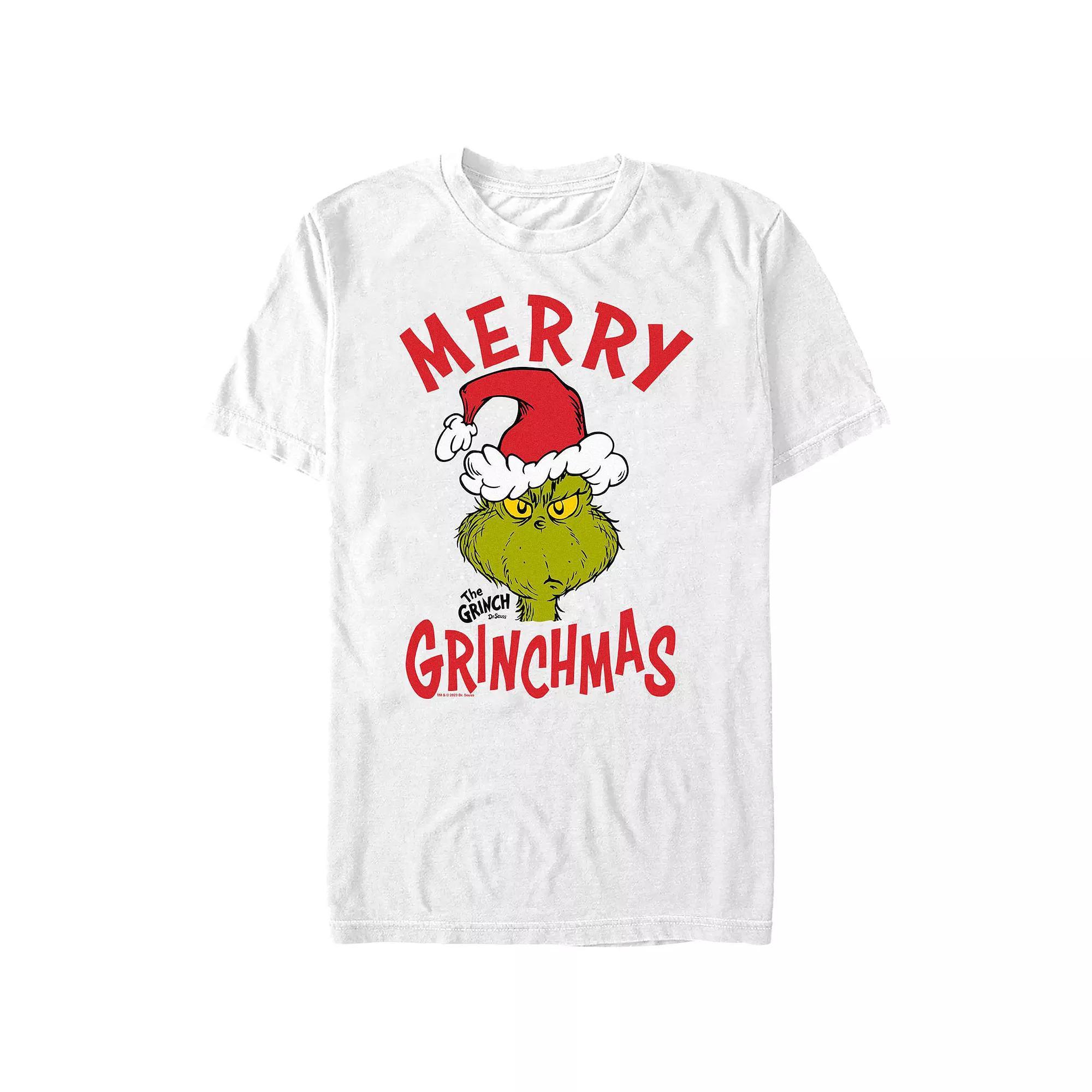 Big & Tall Dr. Seuss The Grinch Merry Christmas Graphic Tee, Men's,  Product Image