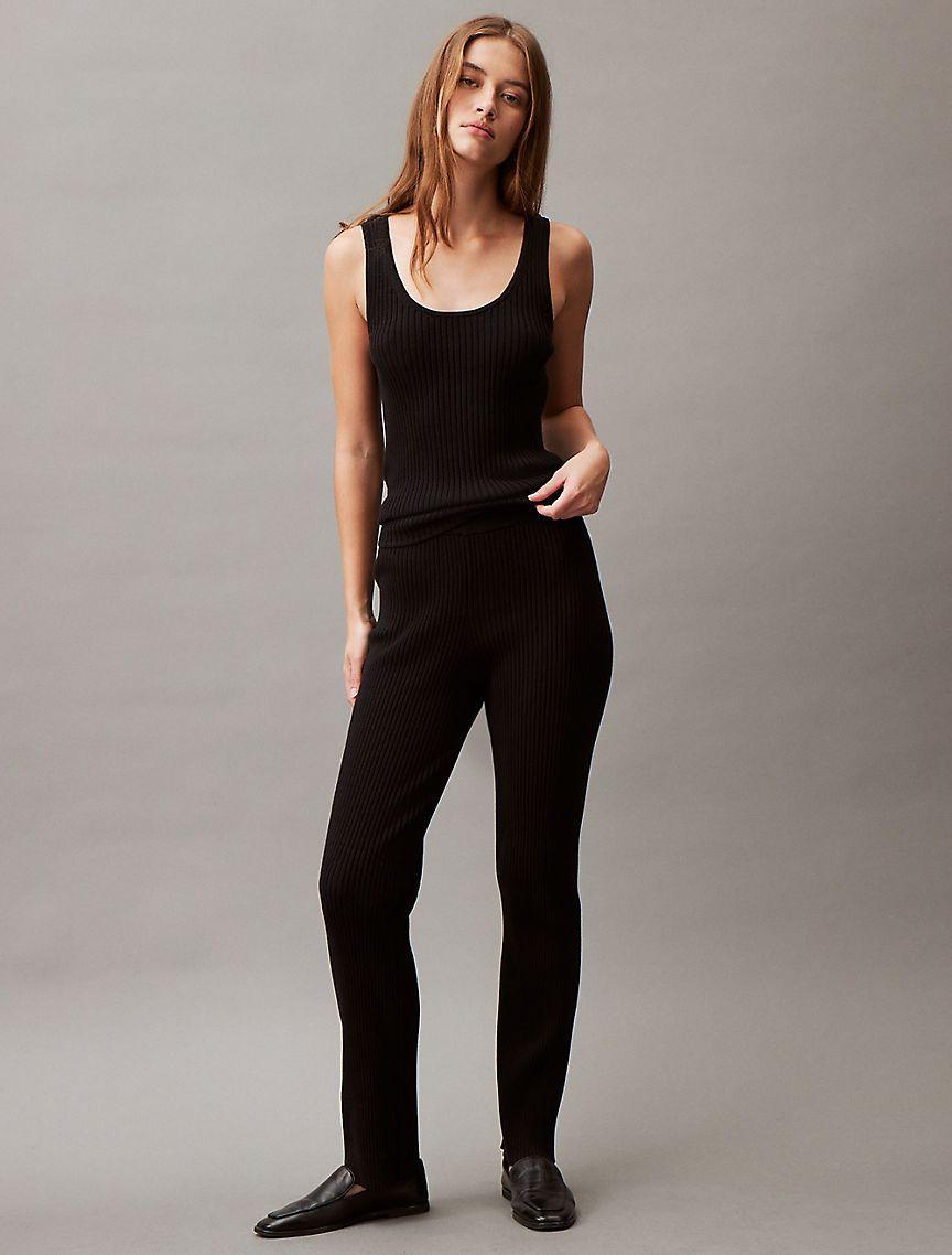Smooth Cotton Rib Pants Product Image