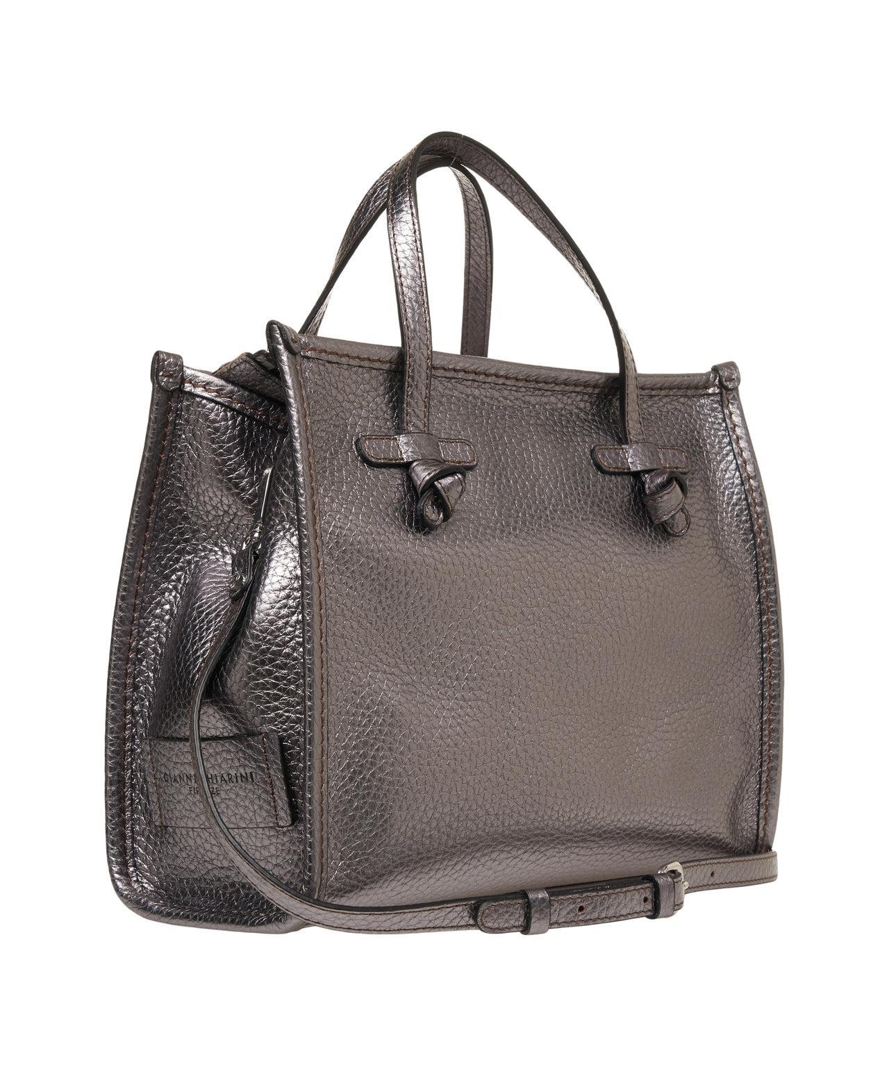 Grained leather hand bag Product Image