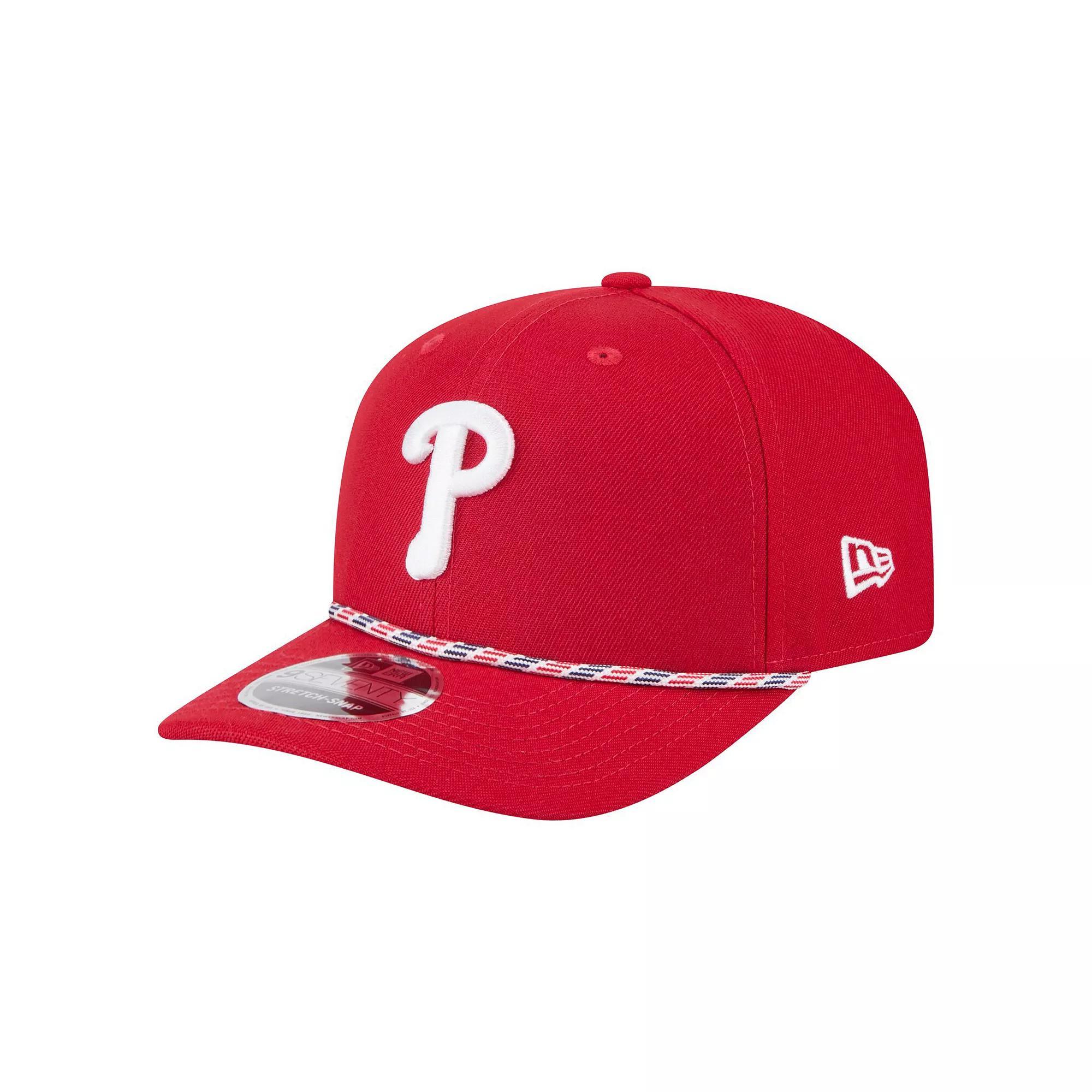 Men's New Era Red Washington Nationals Circle Patch 9SEVENTY Stretch-Snap Hat Product Image