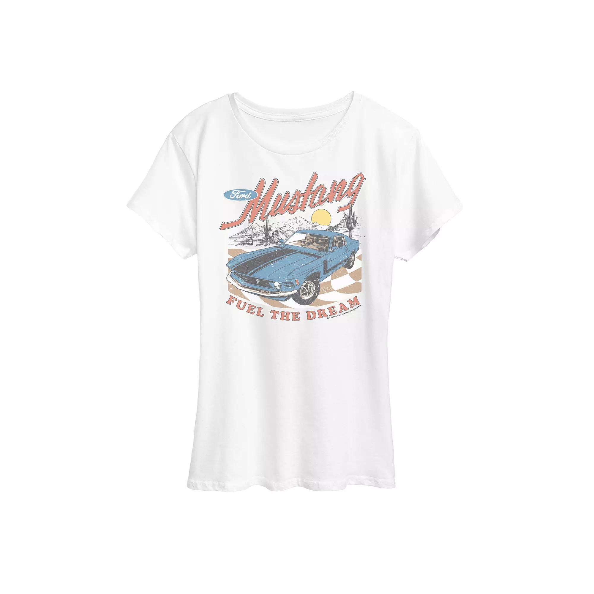 Women's Ford Mustang Fuel The Dream Graphic Tee, Size: Medium, White Product Image