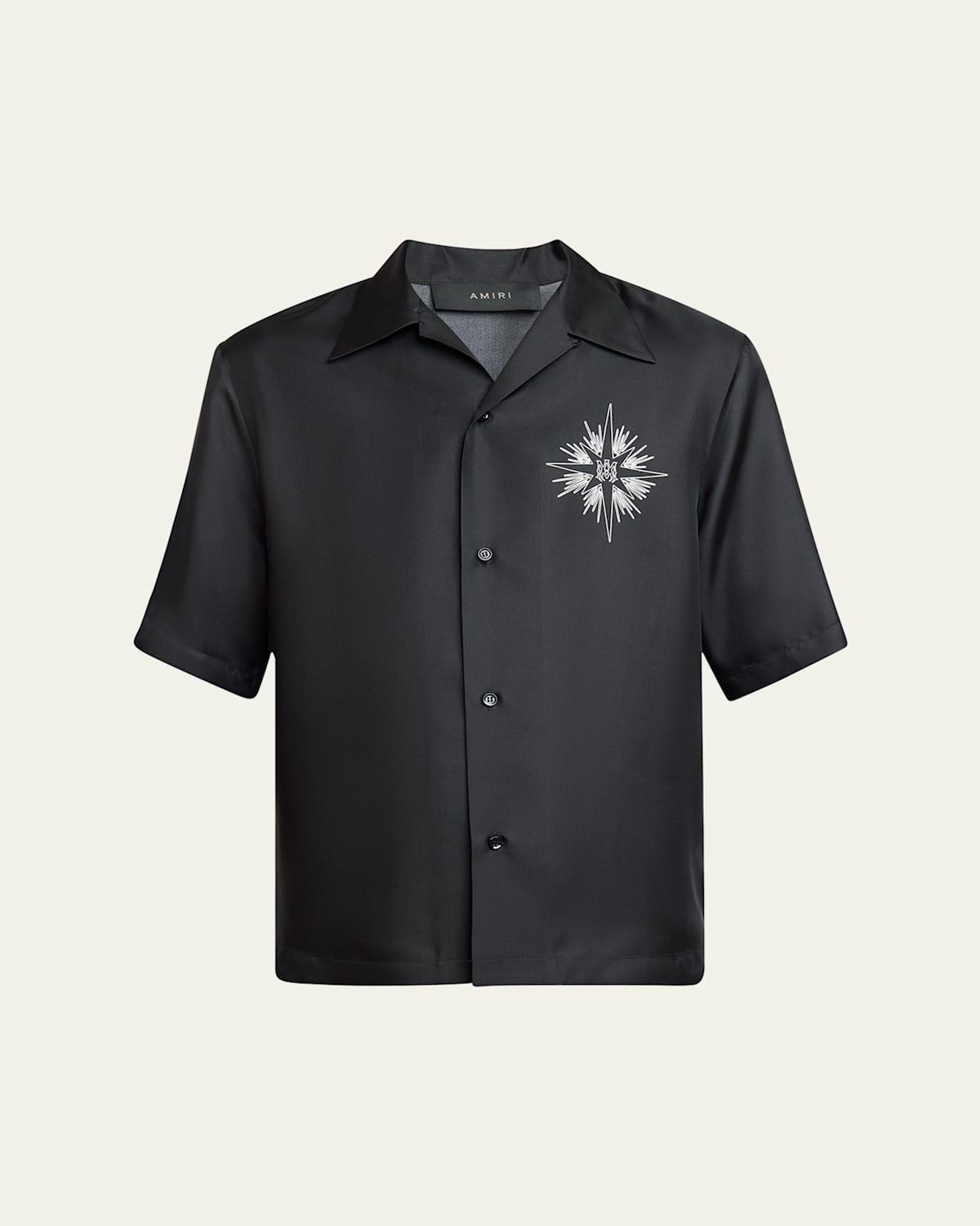 Mens Starburst Satin Camp Shirt Product Image