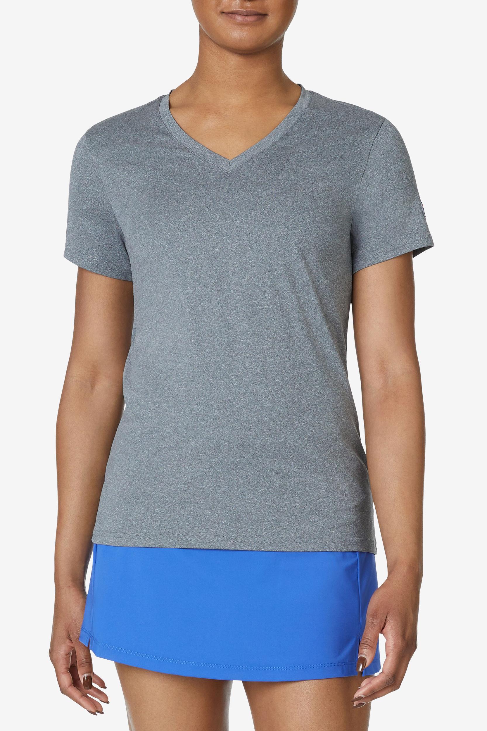 TENNIS SHORT SLEEVE V-NECK TOP Product Image
