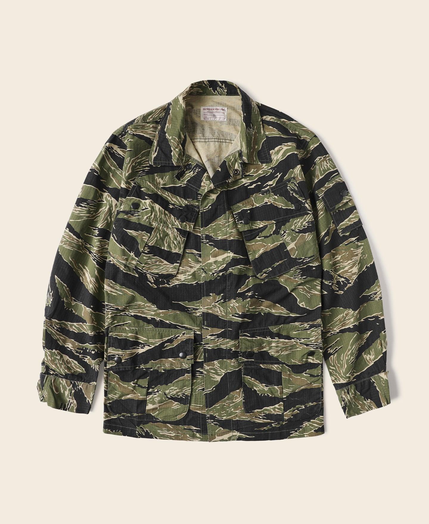 Tiger Stripe Camo Tropical Jungle Fatigue Jacket Product Image