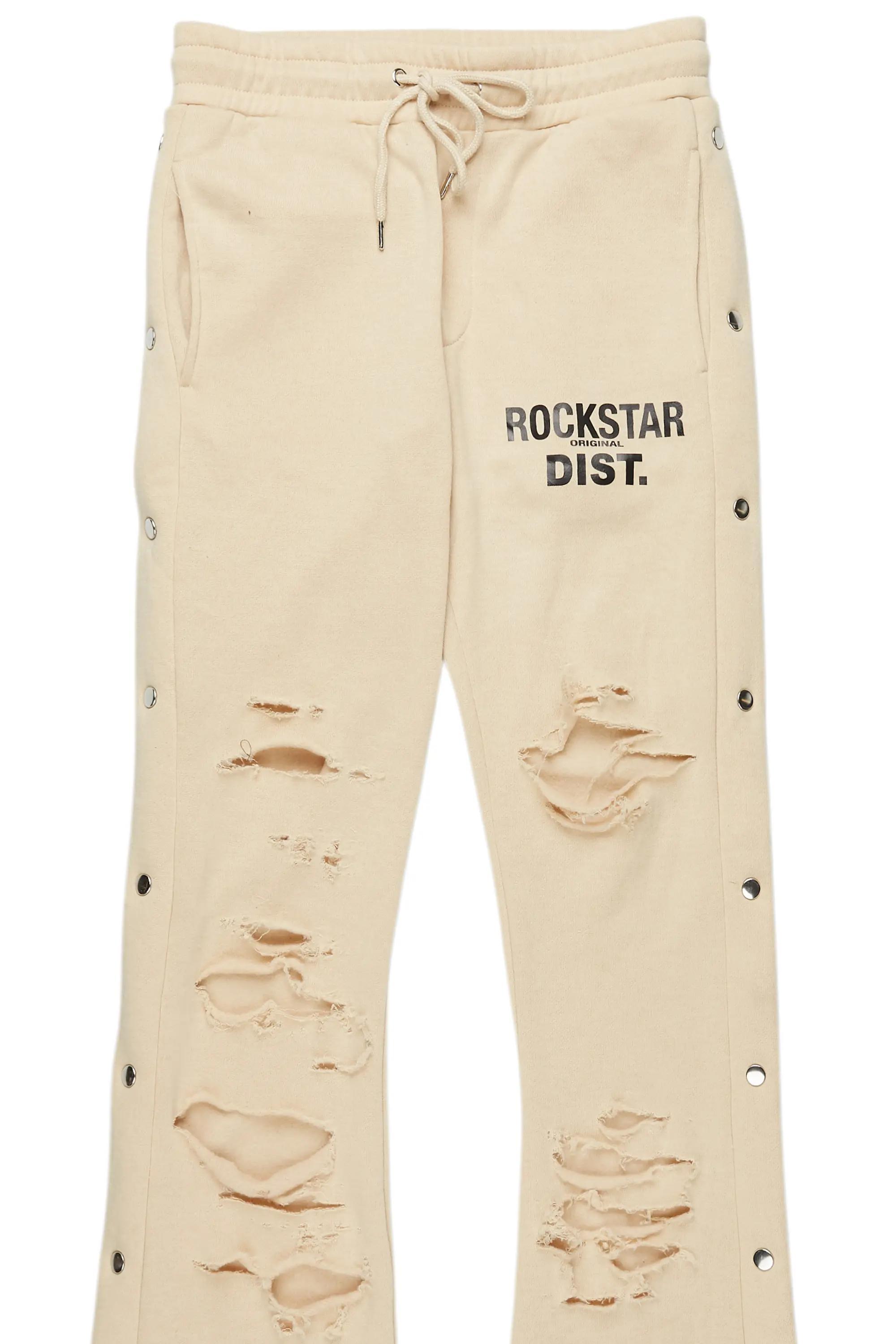 Chance Beige Baggy Snap Button Pant Male Product Image