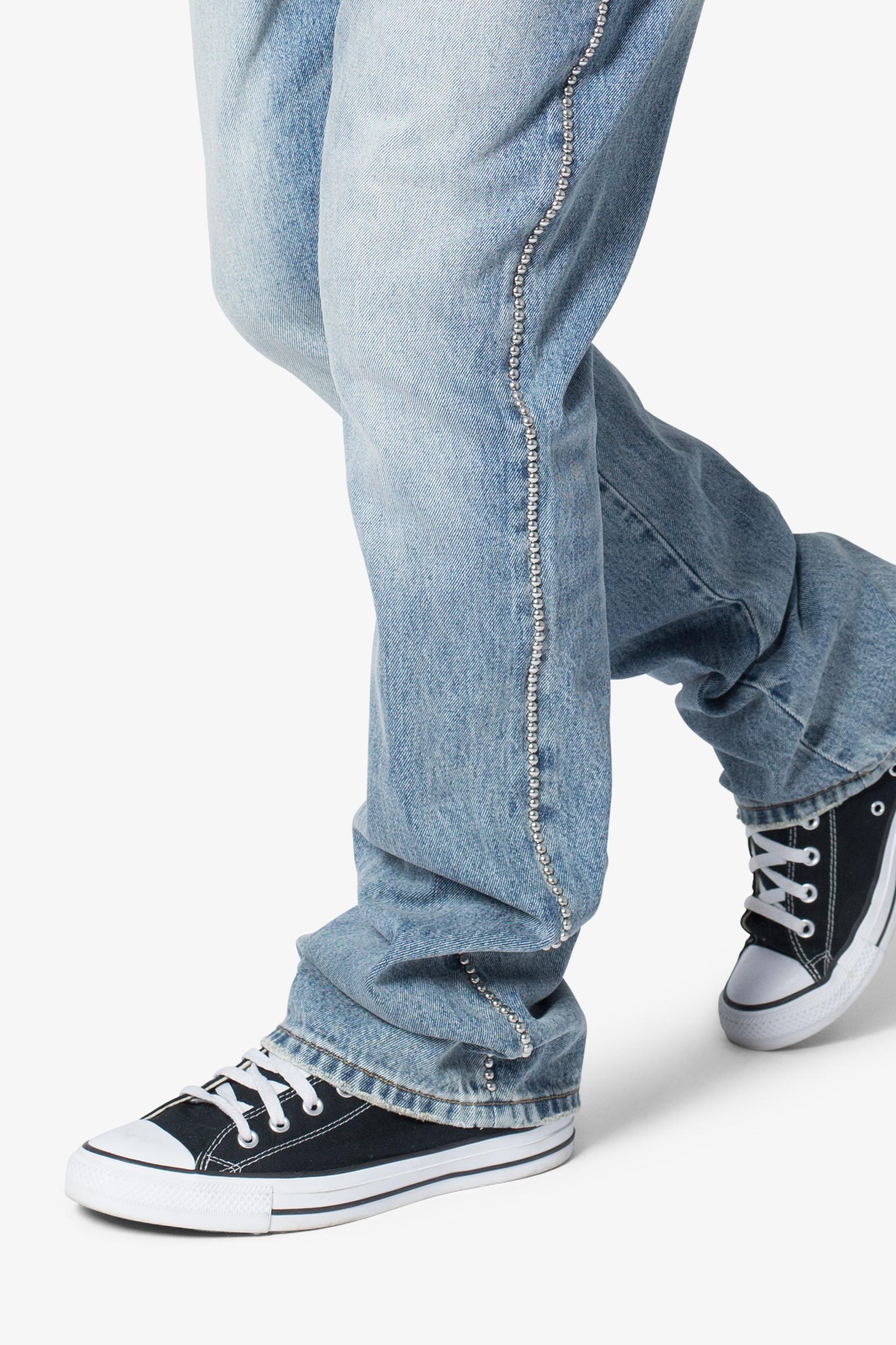 B661 Studded Flare Denim - Blue Product Image