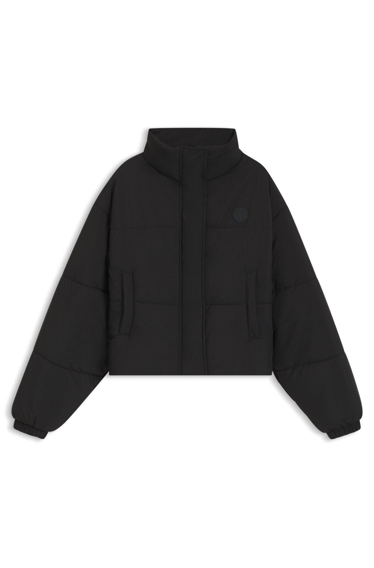 HUGO - Relaxed-fit padded jacket with water-repellent outer - Black Product Image