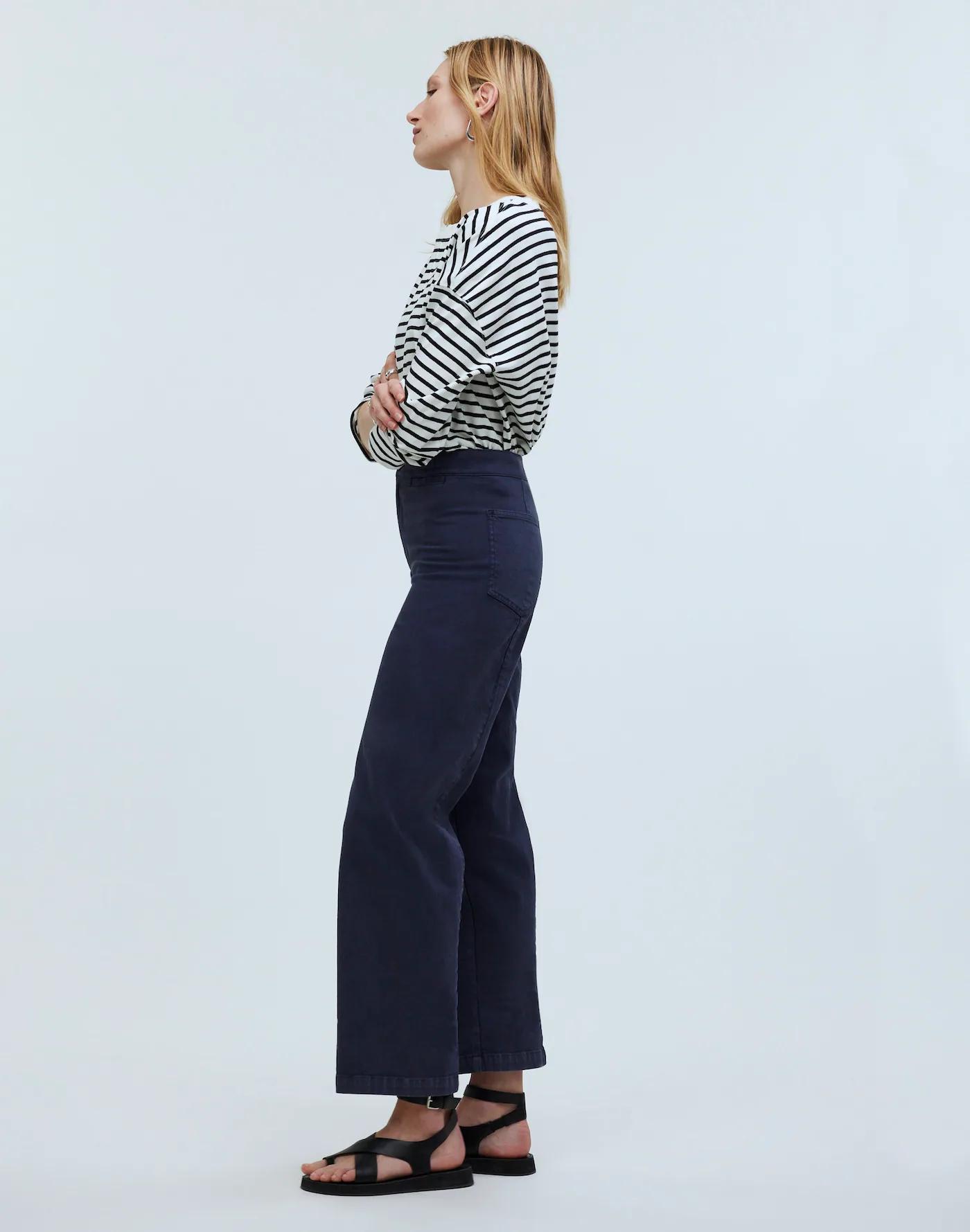 The Petite Emmett Wide-Leg Crop Pant: Welt Pocket Edition Product Image