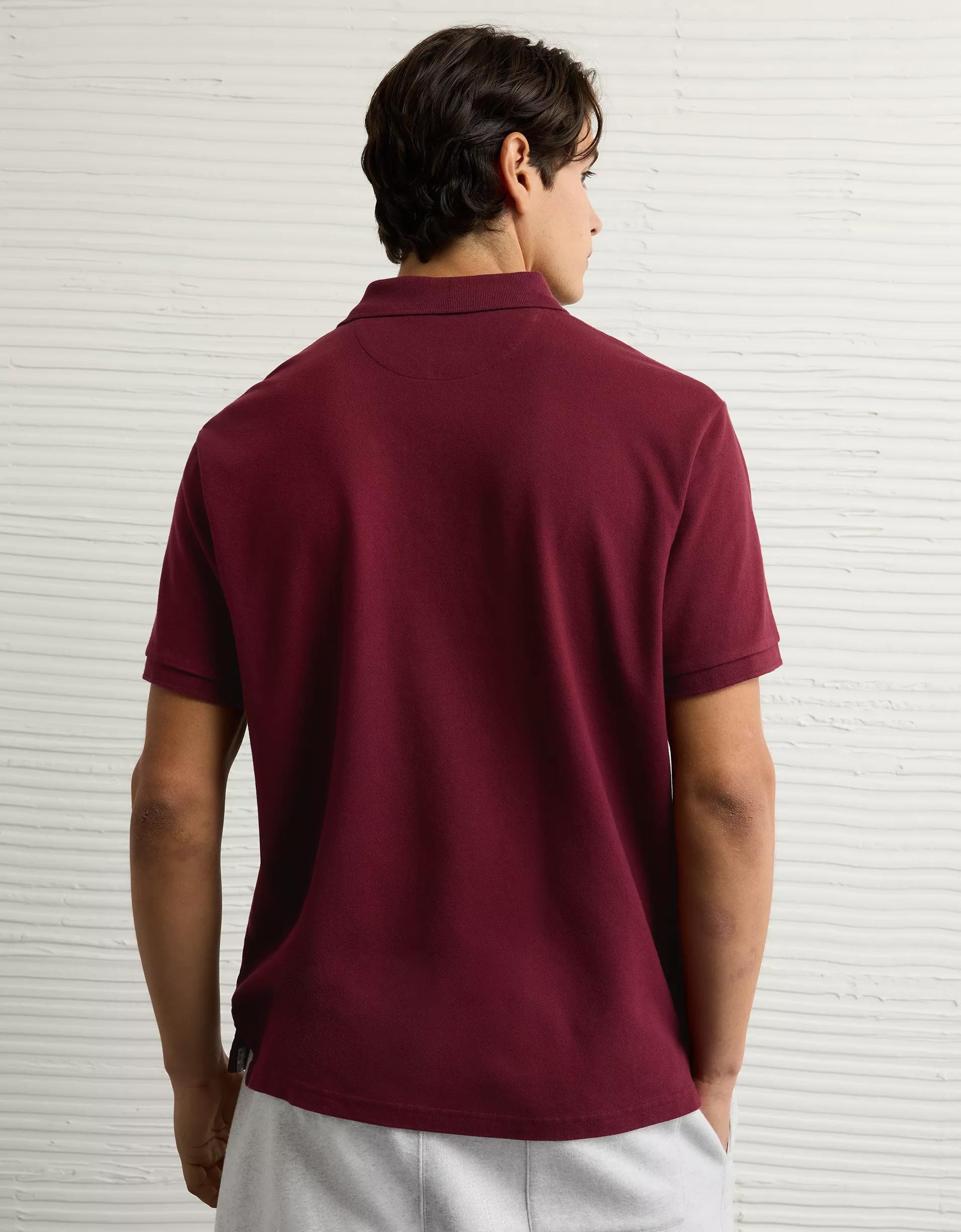 AE Lived-In Stretch Pique Polo Shirt Product Image