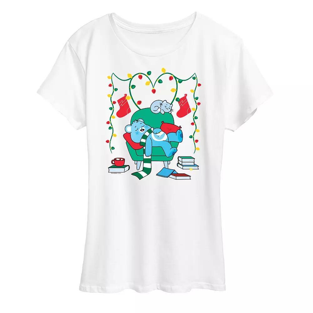 Women's Care Bears Cozy Christmas Graphic Tee, Girl's, Size: Small, White Product Image