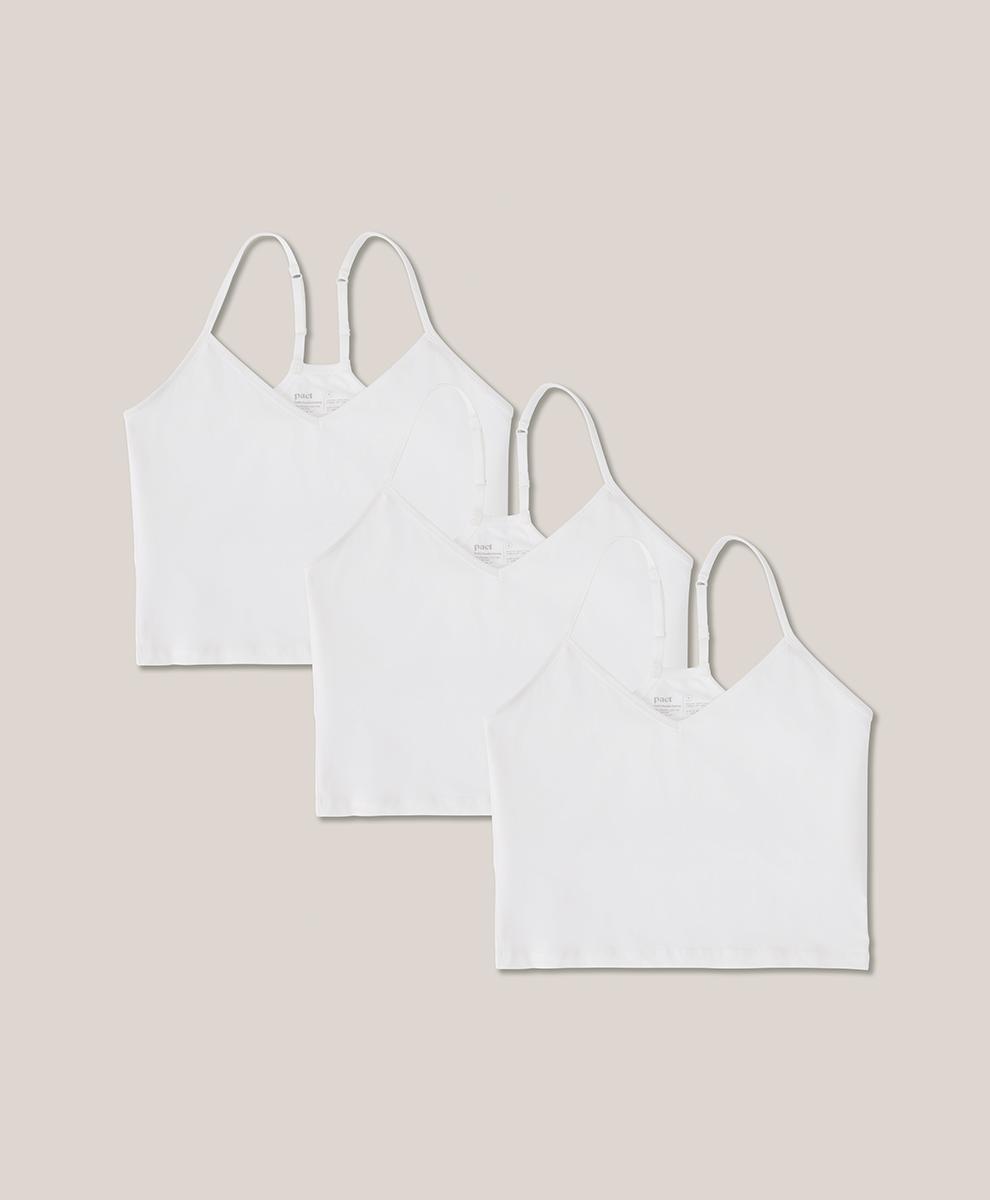 Womens Everyday Shelf Bra Cropped Camisole 3-Pack 2XL Product Image