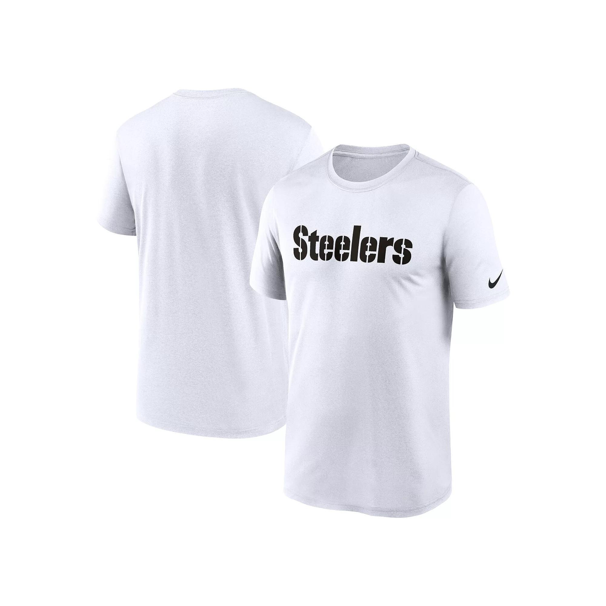 Men's Nike  White Pittsburgh Steelers Legend Wordmark Performance T-Shirt, Size: 4XL Product Image