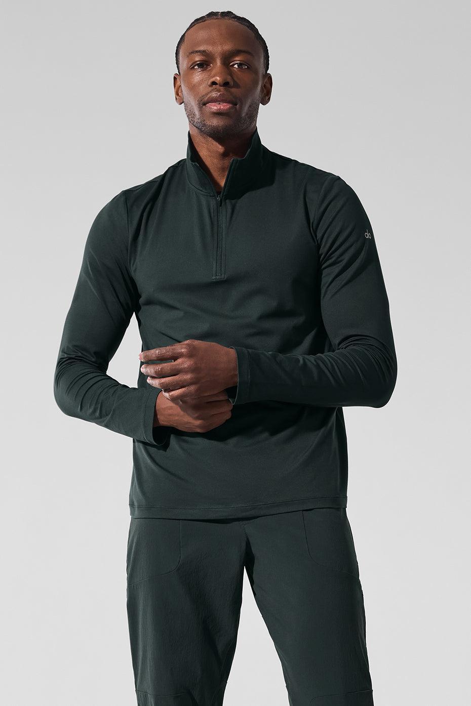 Conquer 1/4 Zip Reform Long Sleeve - Charcoal Green Product Image