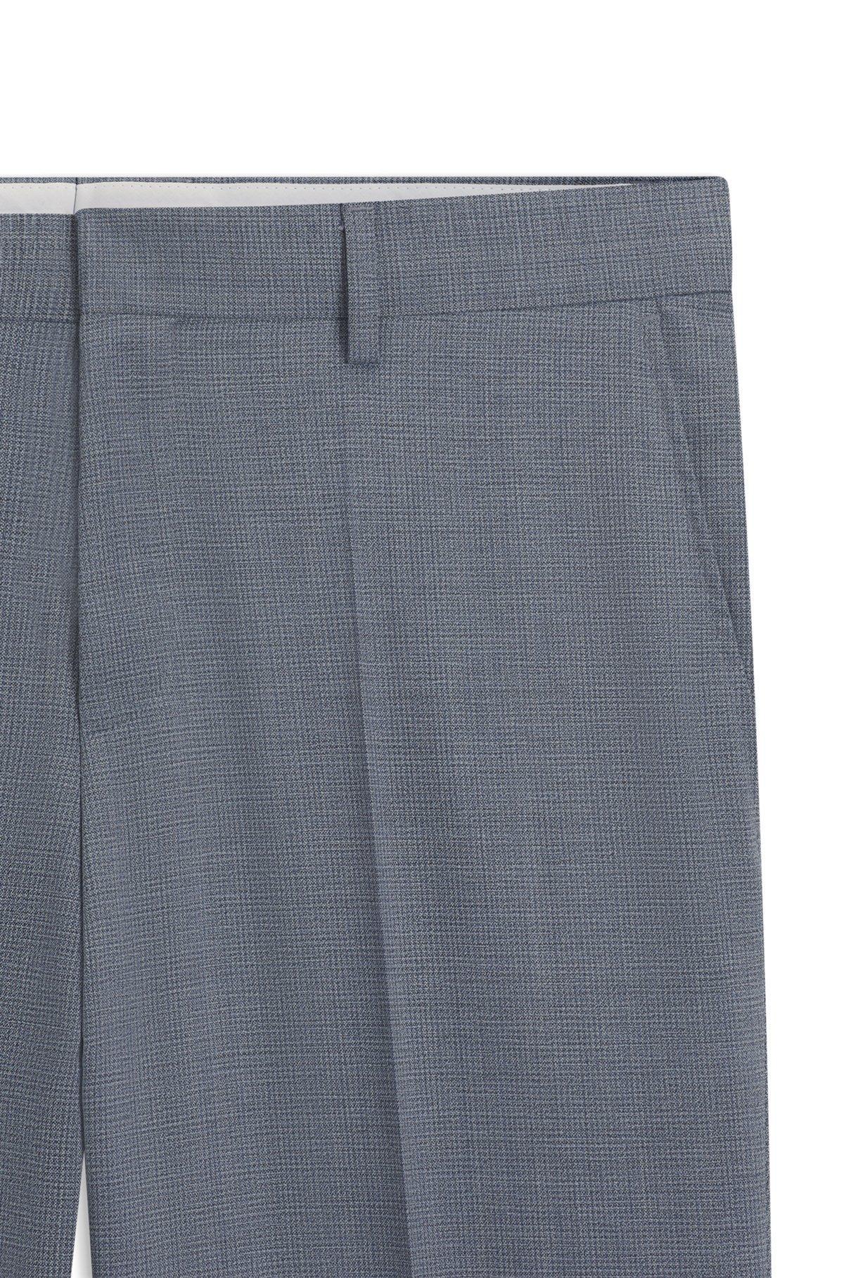 Formal trousers in a patterned virgin-wool blend Product Image