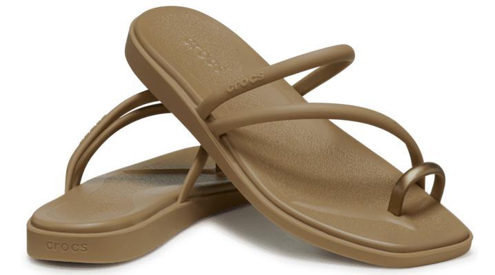 Crocs Womens Miami Metallic Toe Loop Sandal Product Image