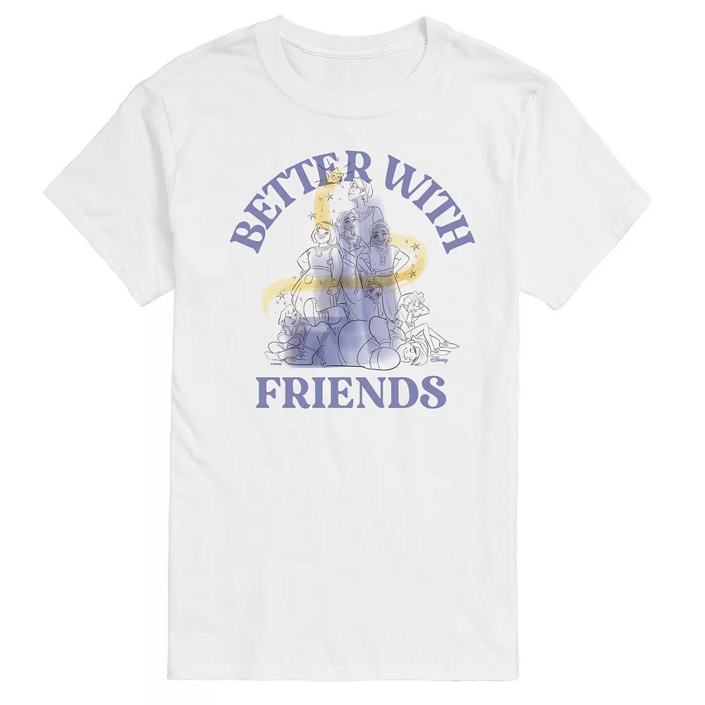 Disney's Wish Big & Tall better With Friends Graphic Tee, Men's, Size: XL Tall, White Product Image