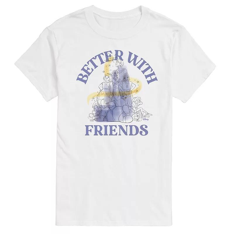 Disney's Wish Big & Tall better With Friends Graphic Tee, Men's, Size: XL Tall, White Product Image