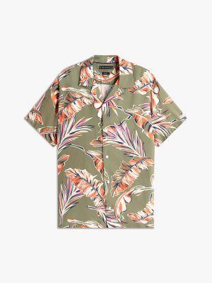 Regular Fit Banana Leaf Print Camp Shirt Product Image