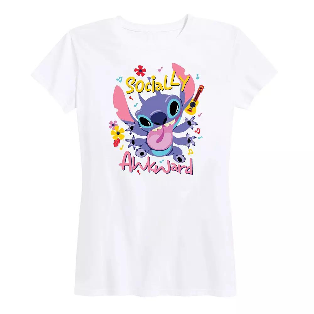 Disney's Lilo & Stitch Women's Socially Awkward Graphic Tee,  Product Image