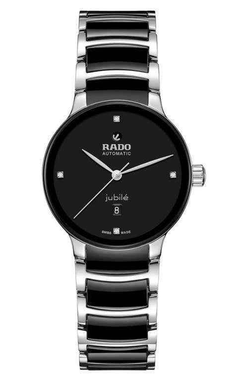 RADO Womens Centrix Automatic Diamonds Two Tone Stainless Steel Bracelet Watch Product Image