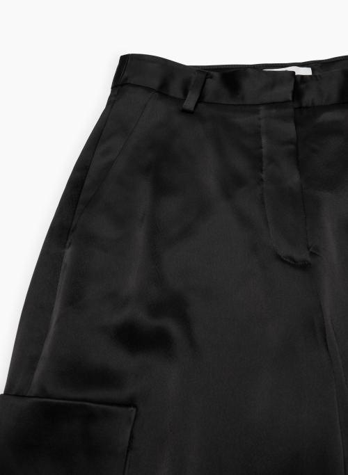 refined satin cargo pant Product Image