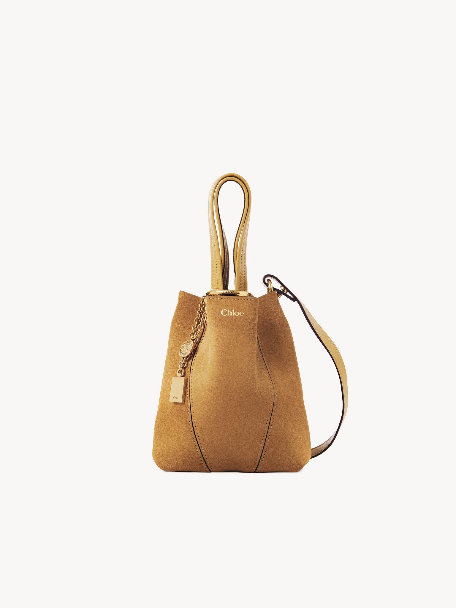 Small Chloé Spin tote bag in suede leather Product Image