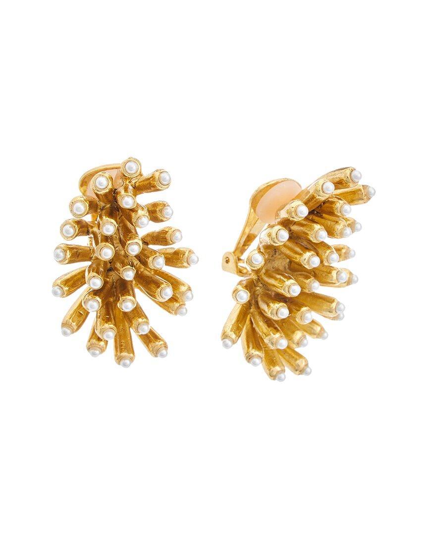 14k Pearl Reef Earrings In Gold Product Image