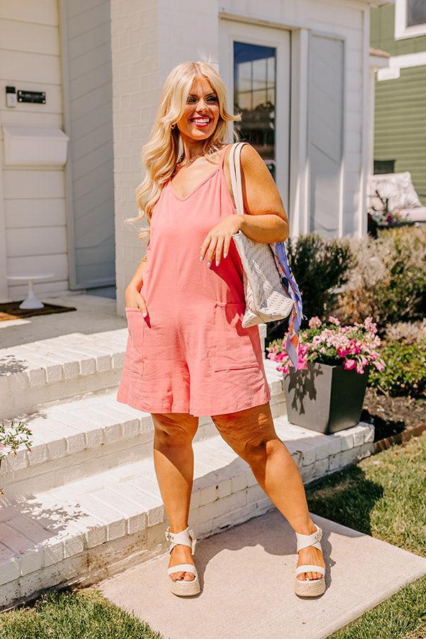 Beach Retreat Romper in Coral Curves Product Image