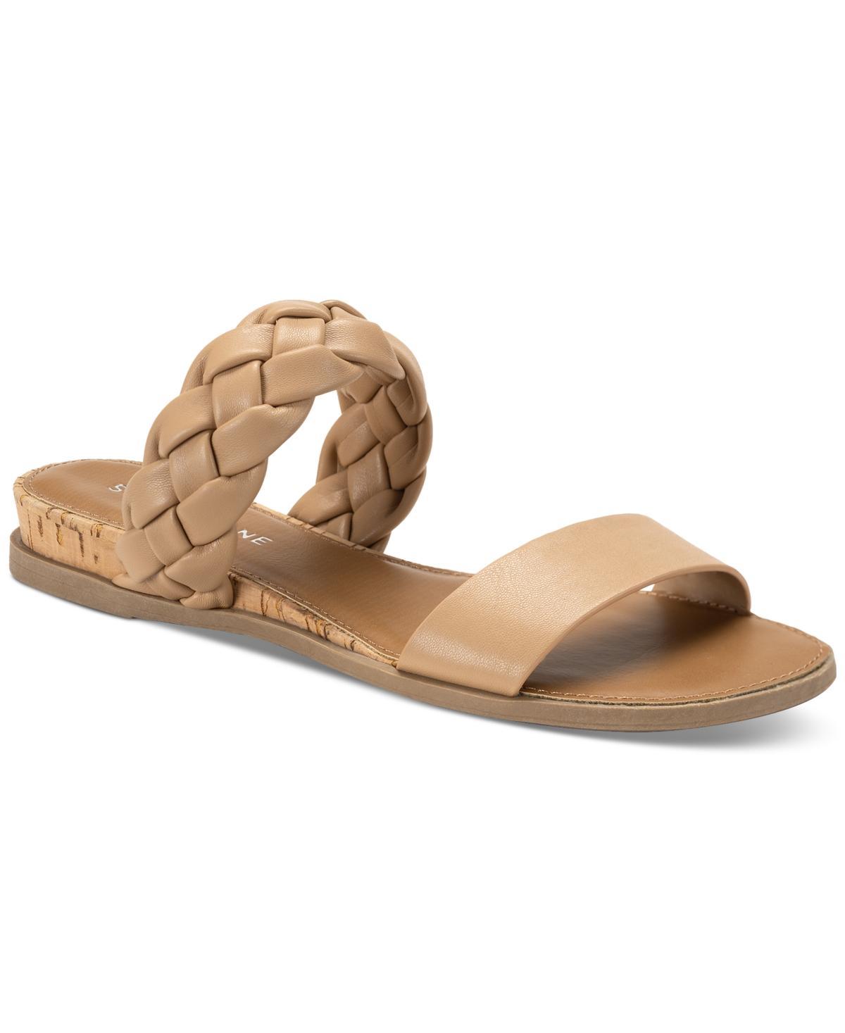 Sun + Stone Womens Easten Double Band Slide Flat Sandals, Created for Macys Product Image