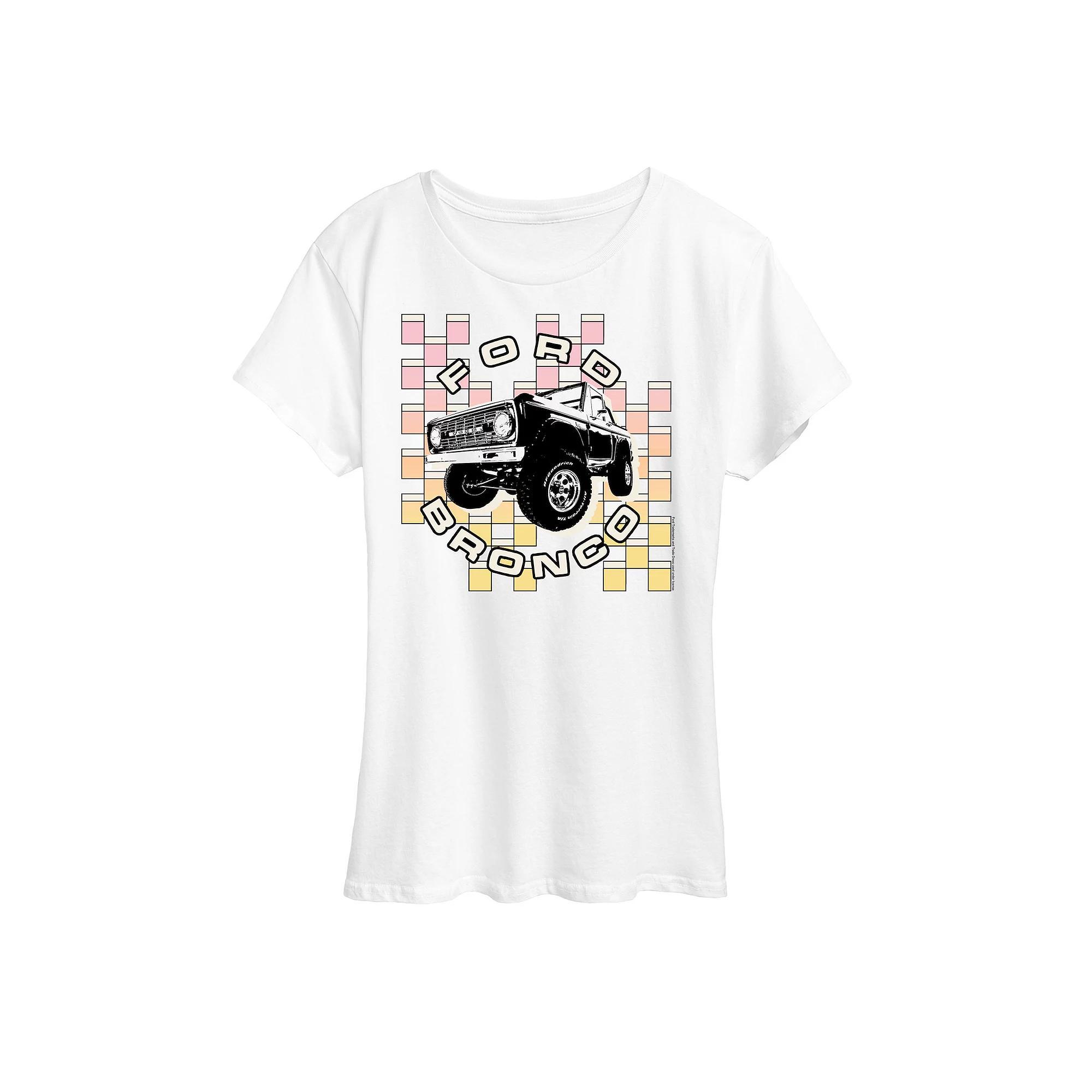 Women's Ford Bronco Checker Graphic Tee,  Product Image
