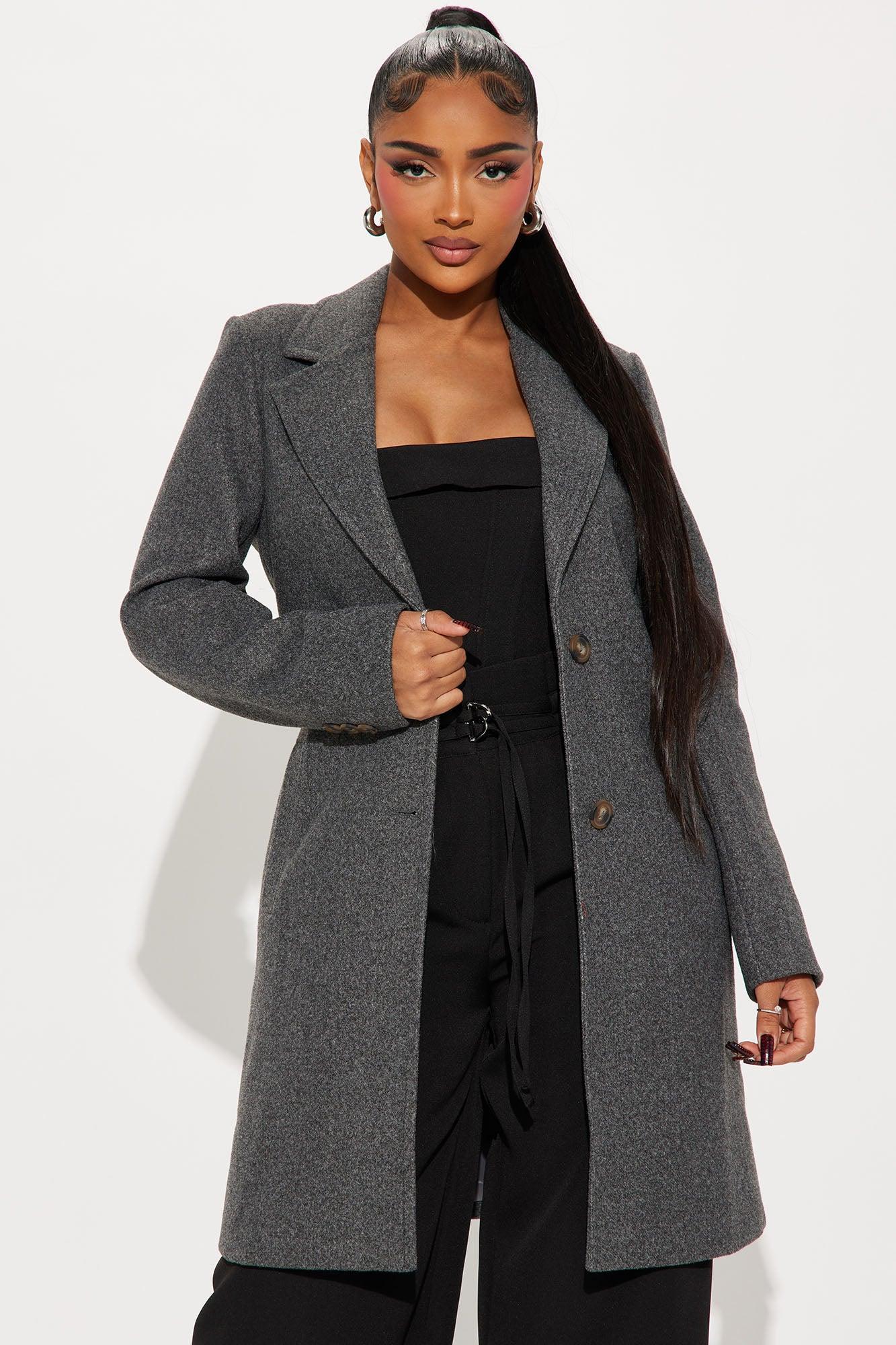 Julia Wool Coat - Heather Grey Product Image