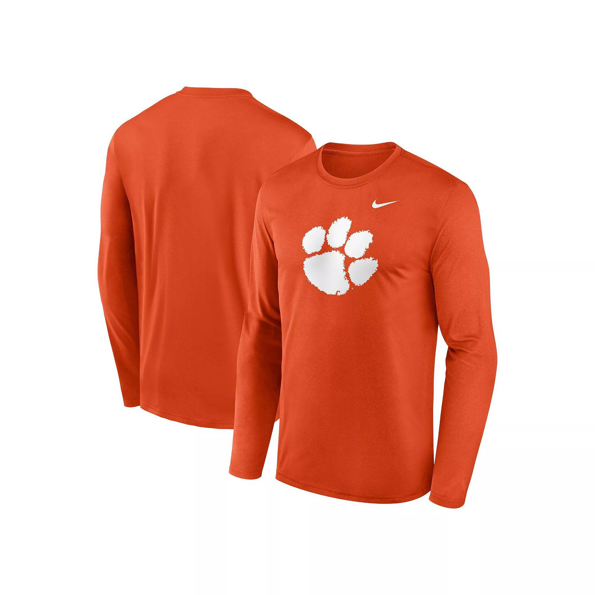 Men's Nike Orange Clemson Tigers Primetime Primary Legend Long Sleeve T-Shirt,  Product Image