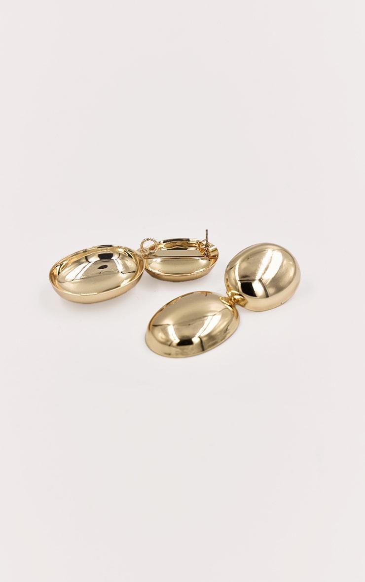 Gold Pebble Statement Earrings Product Image